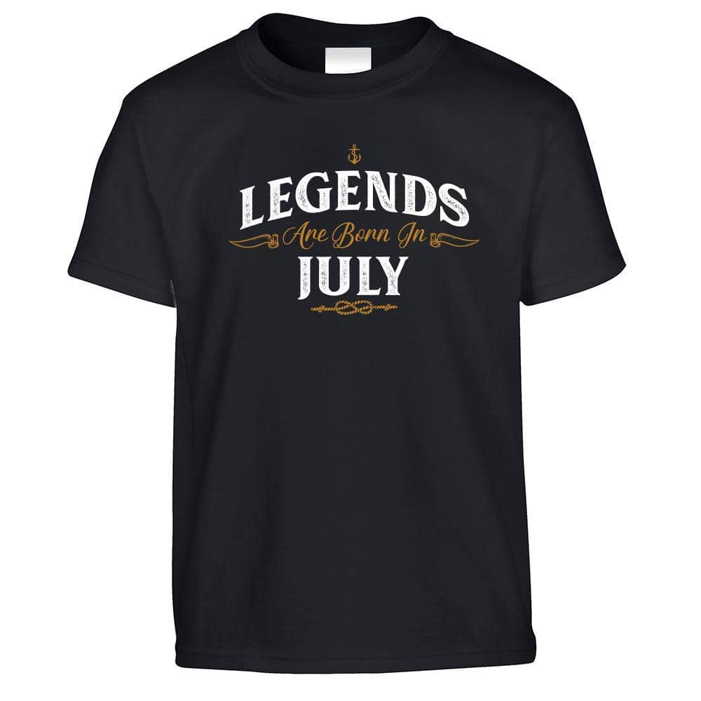 Birthday Kids T Shirt Legends Are Born In July