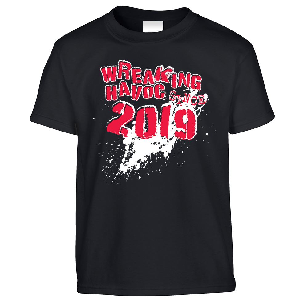 4th Birthday Kids T Shirt Wreaking Havoc Since 2019