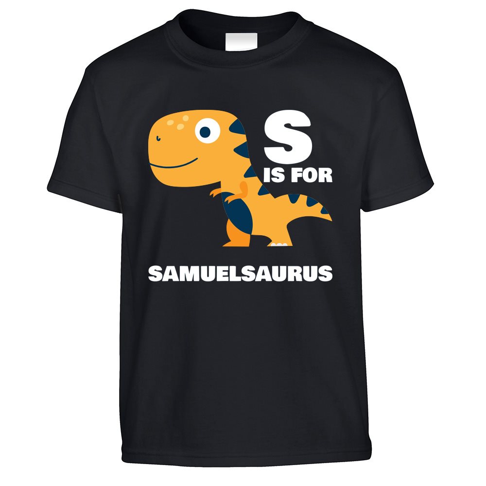 S is for Samuel-saurus Dinosaur Kids T Shirt