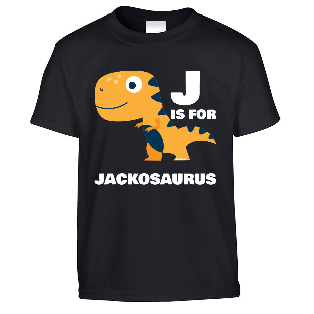 J is for Jack-saurus Dinosaur Kids T Shirt