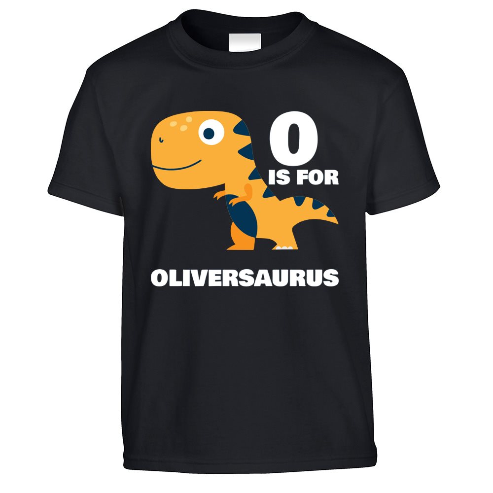 O is for Oliver-saurus Dinosaur Kids T Shirt