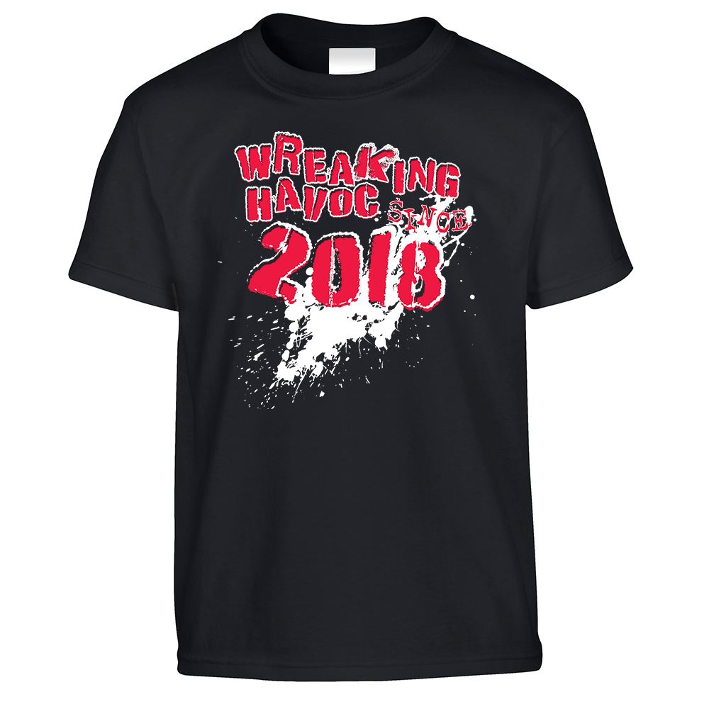 5th Birthday Kids T Shirt Wreaking Havoc Since 2018