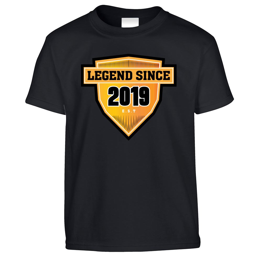 4th Birthday Kids T Shirt Legend Since 2019 Est.