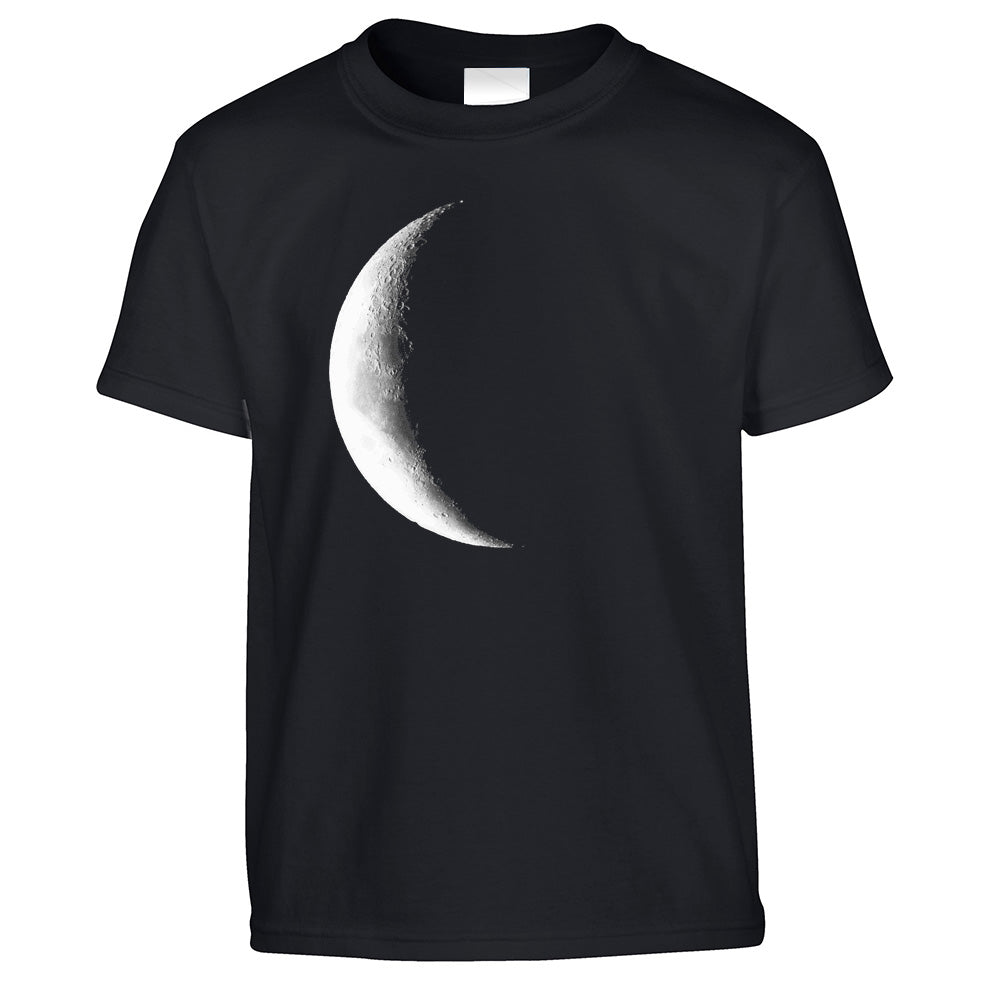 Crescent Moon Space Kids T Shirt