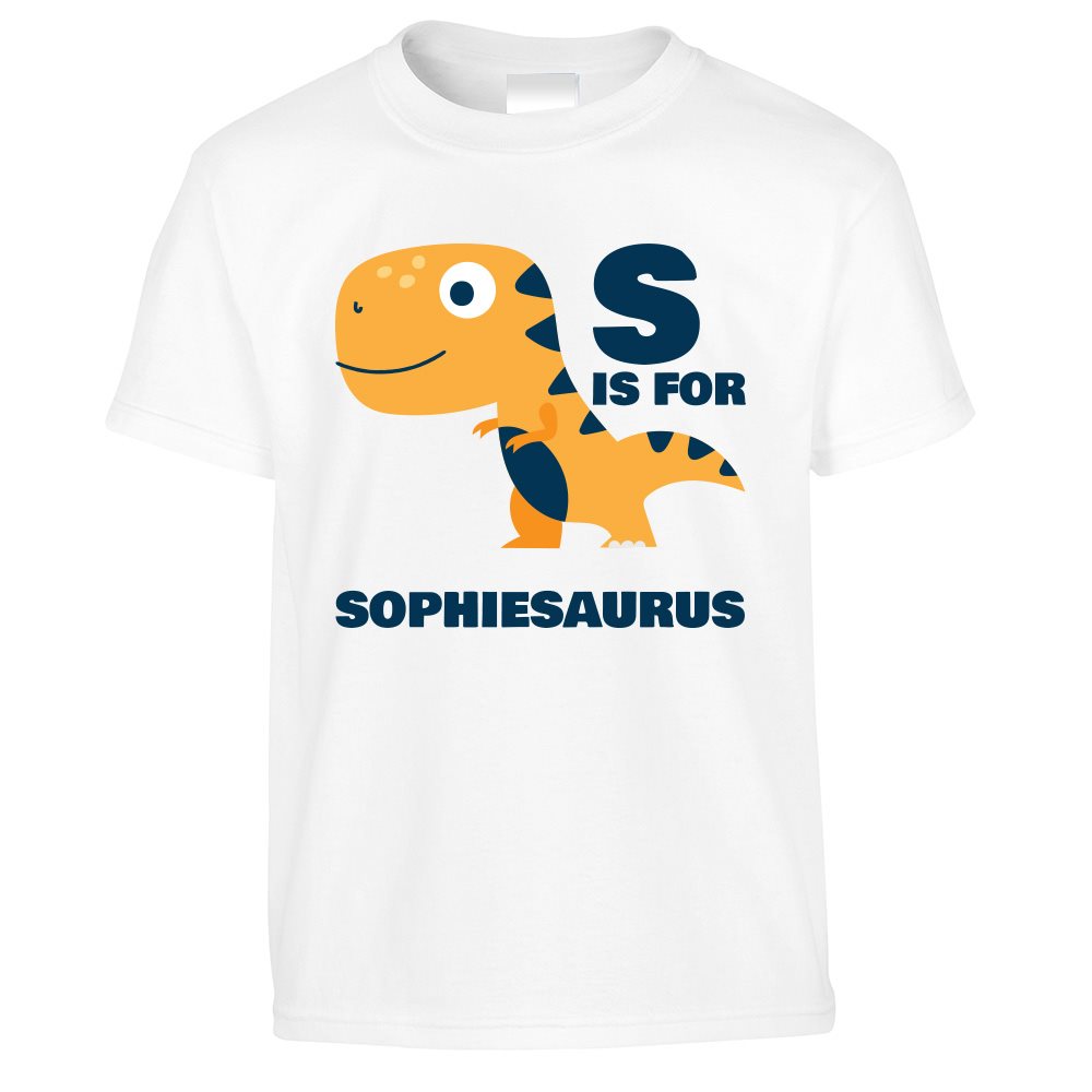 S is for Sophie-saurus Dinosaur Kids T Shirt