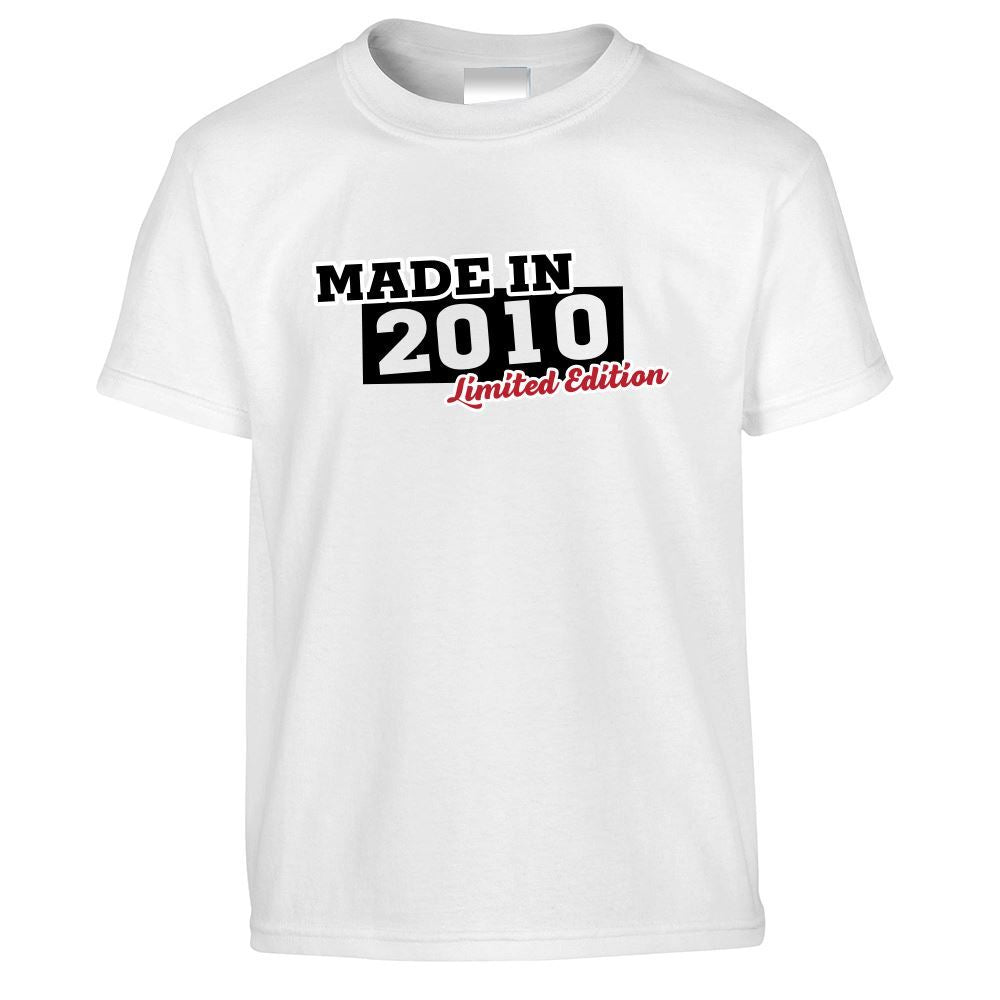 13th Birthday Kids T Shirt Made In 2010 Limited Edition