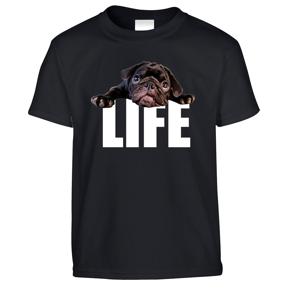 Cute Dog Kids T Shirt Pug Life Puppy Childs Tee