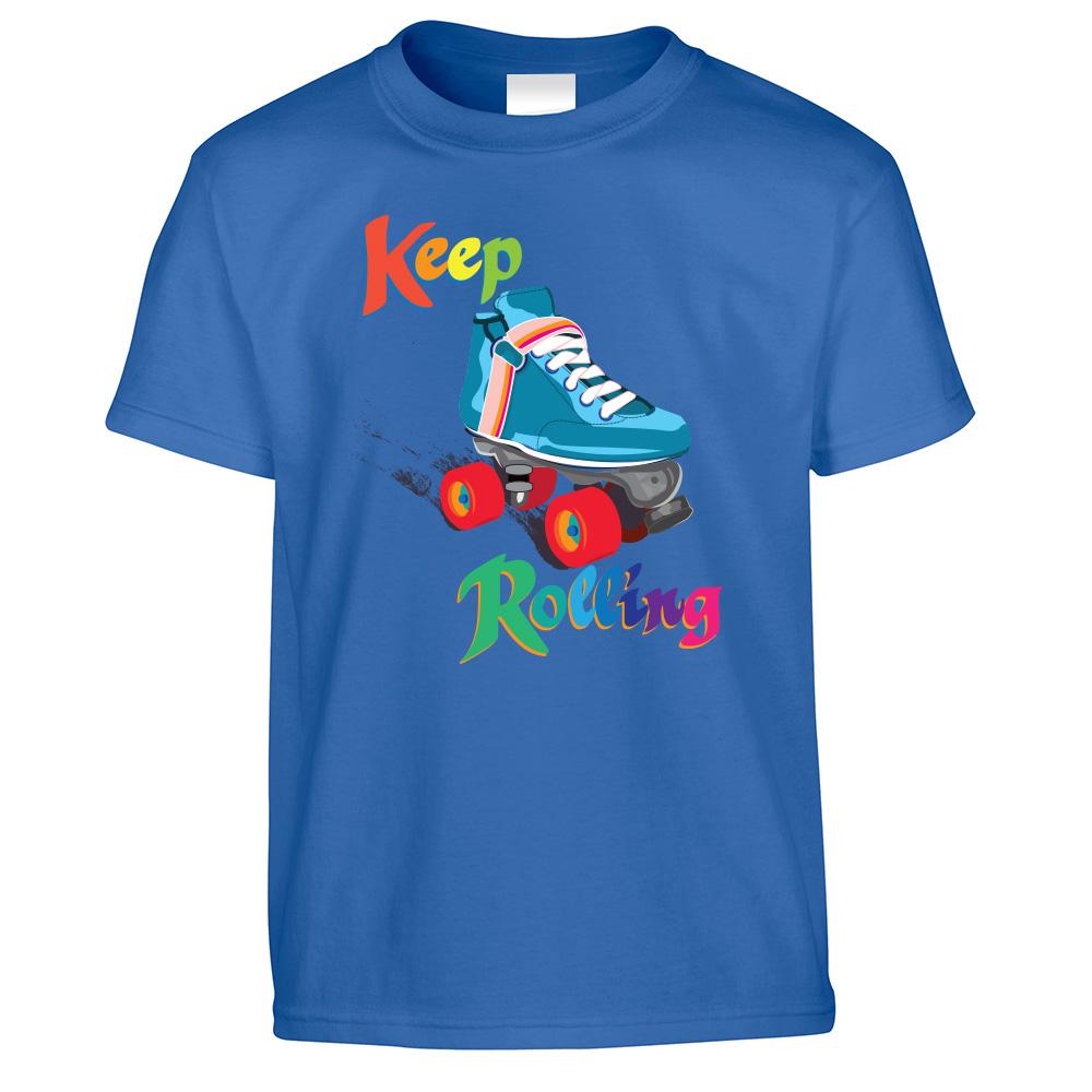 Vintage Skating Kids T Shirt Keep On Rolling