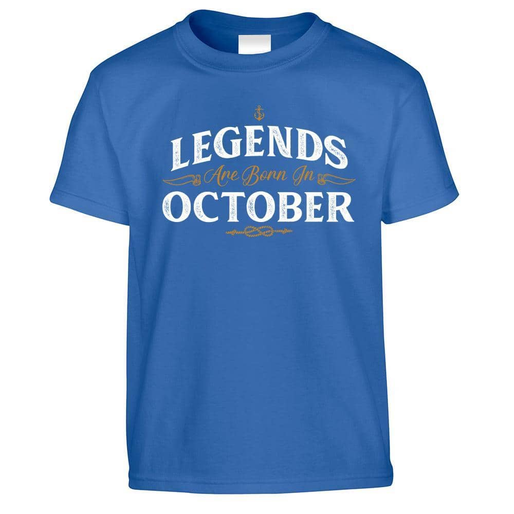 Birthday Kids T Shirt Legends Are Born In October