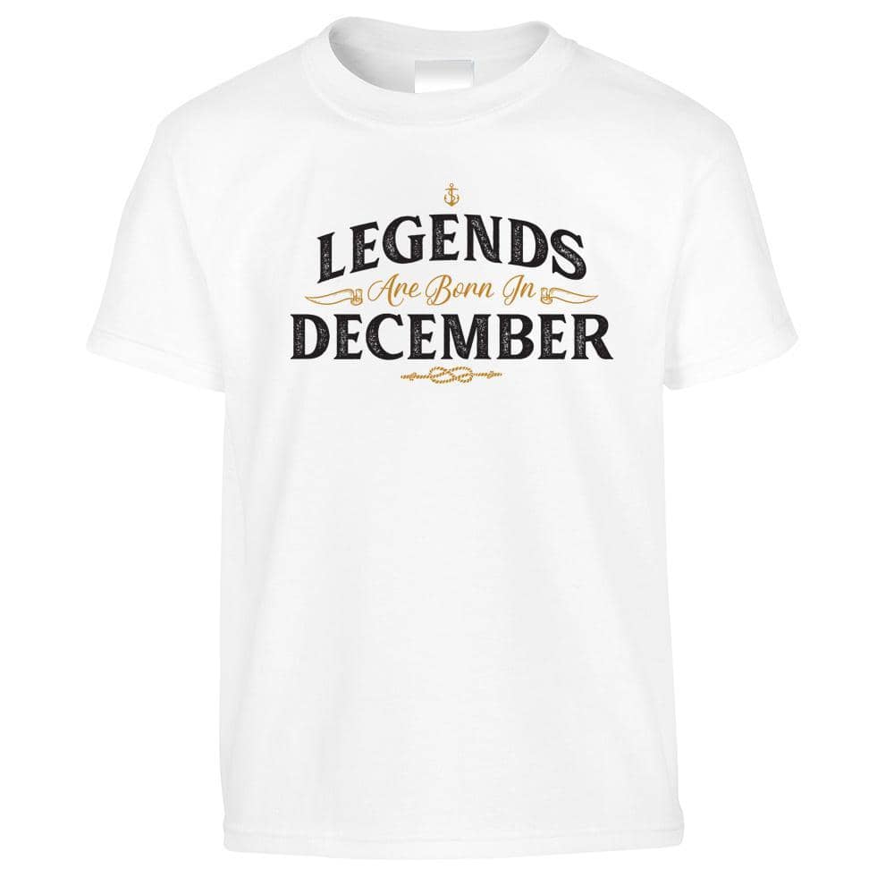 Birthday Kids T Shirt Legends Are Born In December