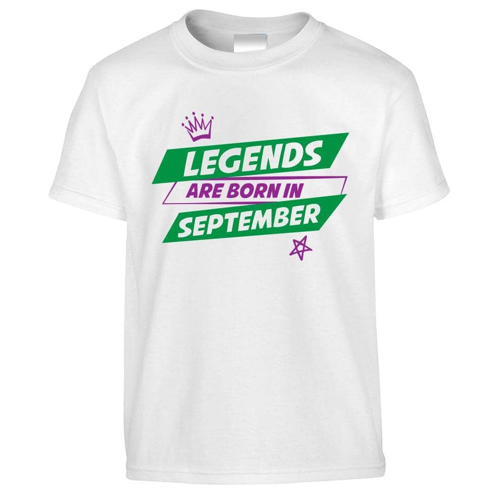 Birthday Kids T Shirt Legends Are Born In September Kids Childs