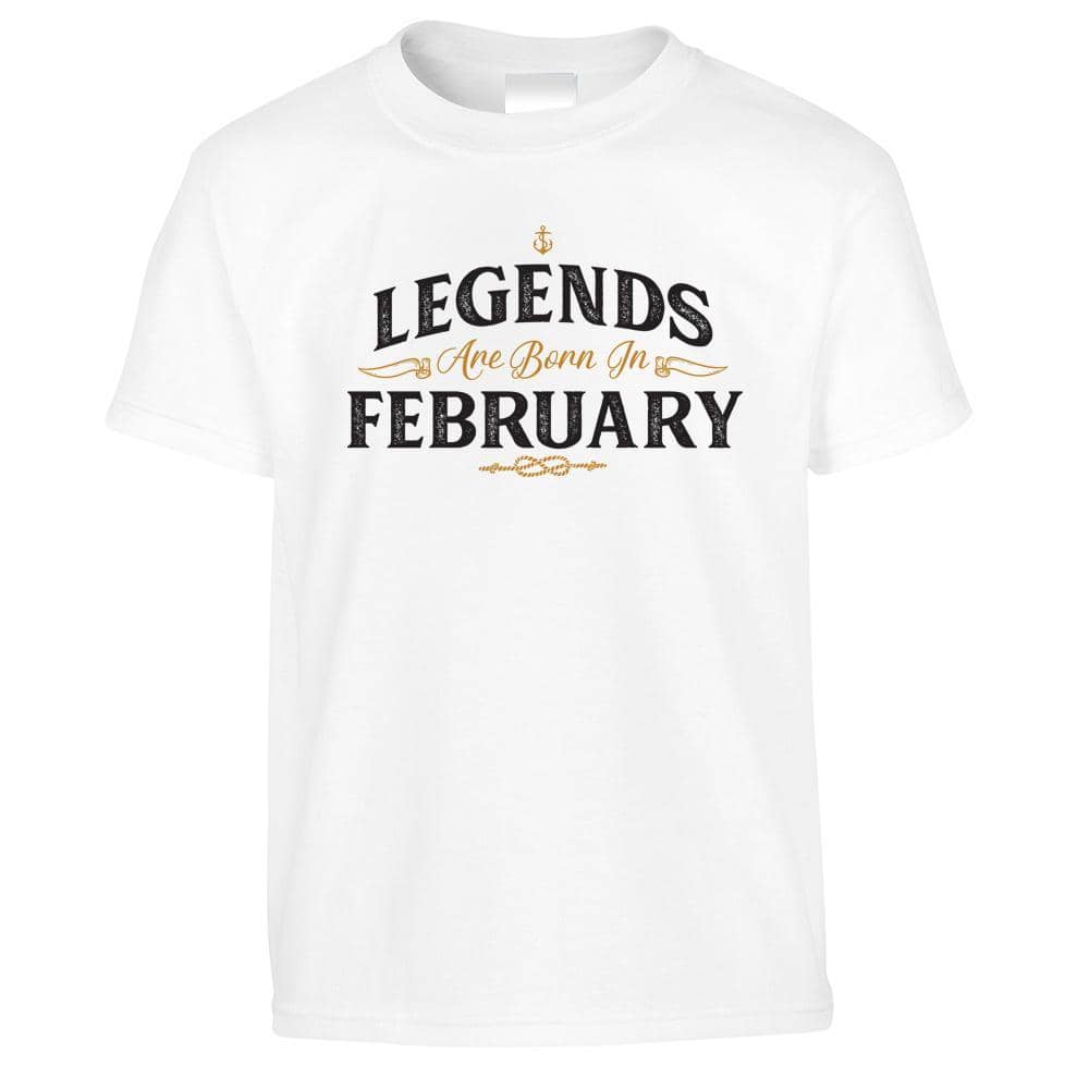 Birthday Kids T Shirt Legends Are Born In February