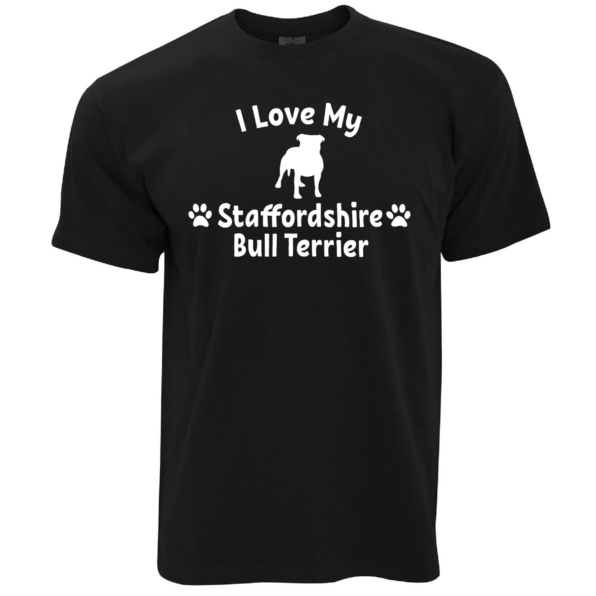 I Love My Staffordshire Bull Terrier Dog T Shirt