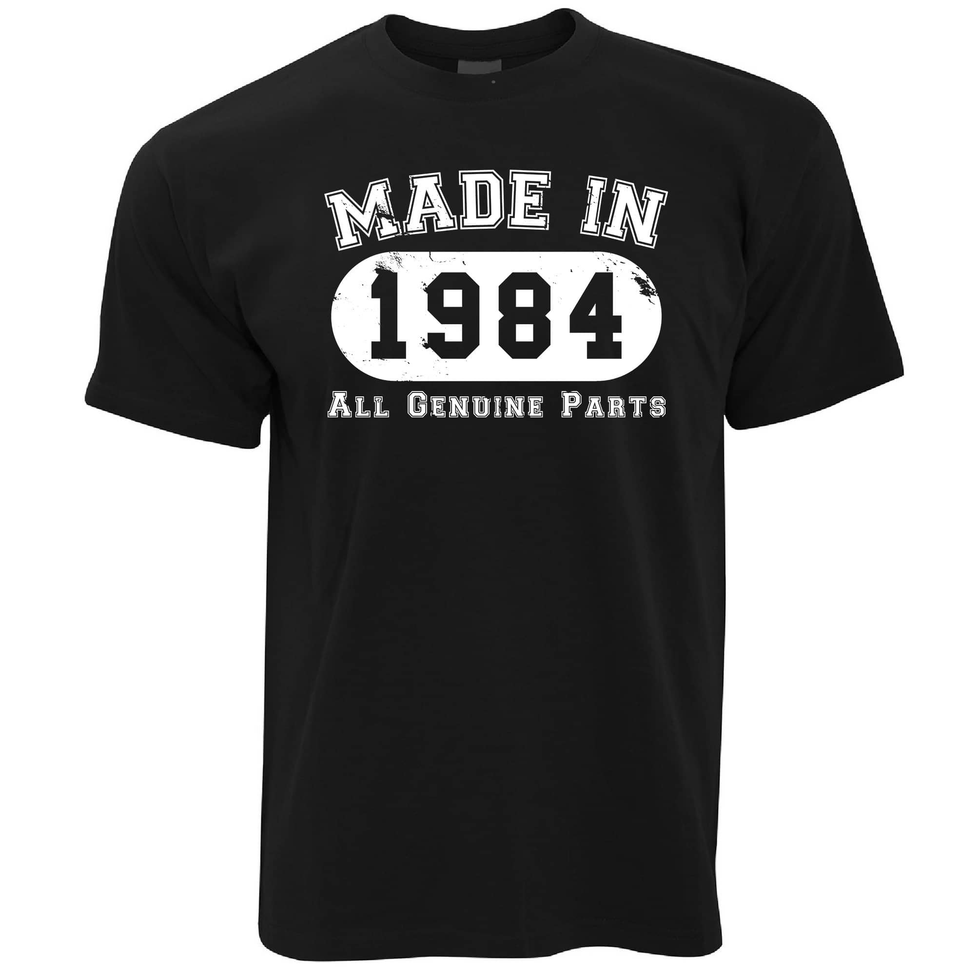 Birthday T Shirt Made in 1984 All Genuine Parts