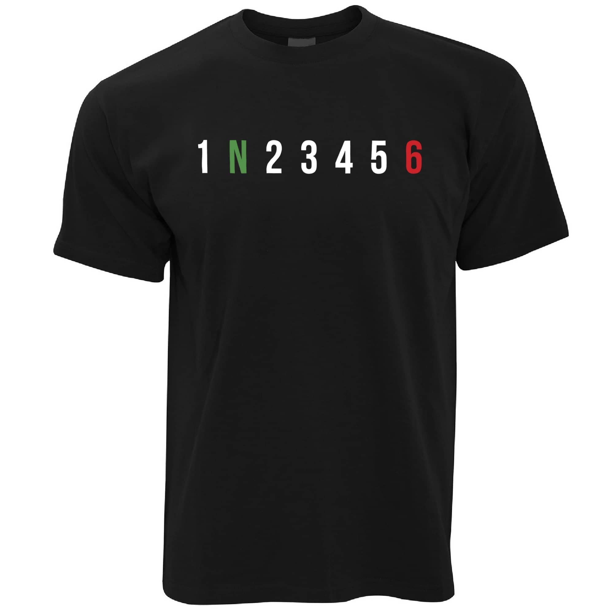 Biking T Shirt 1 N 2 3 4 5 6 Motorbike Gears