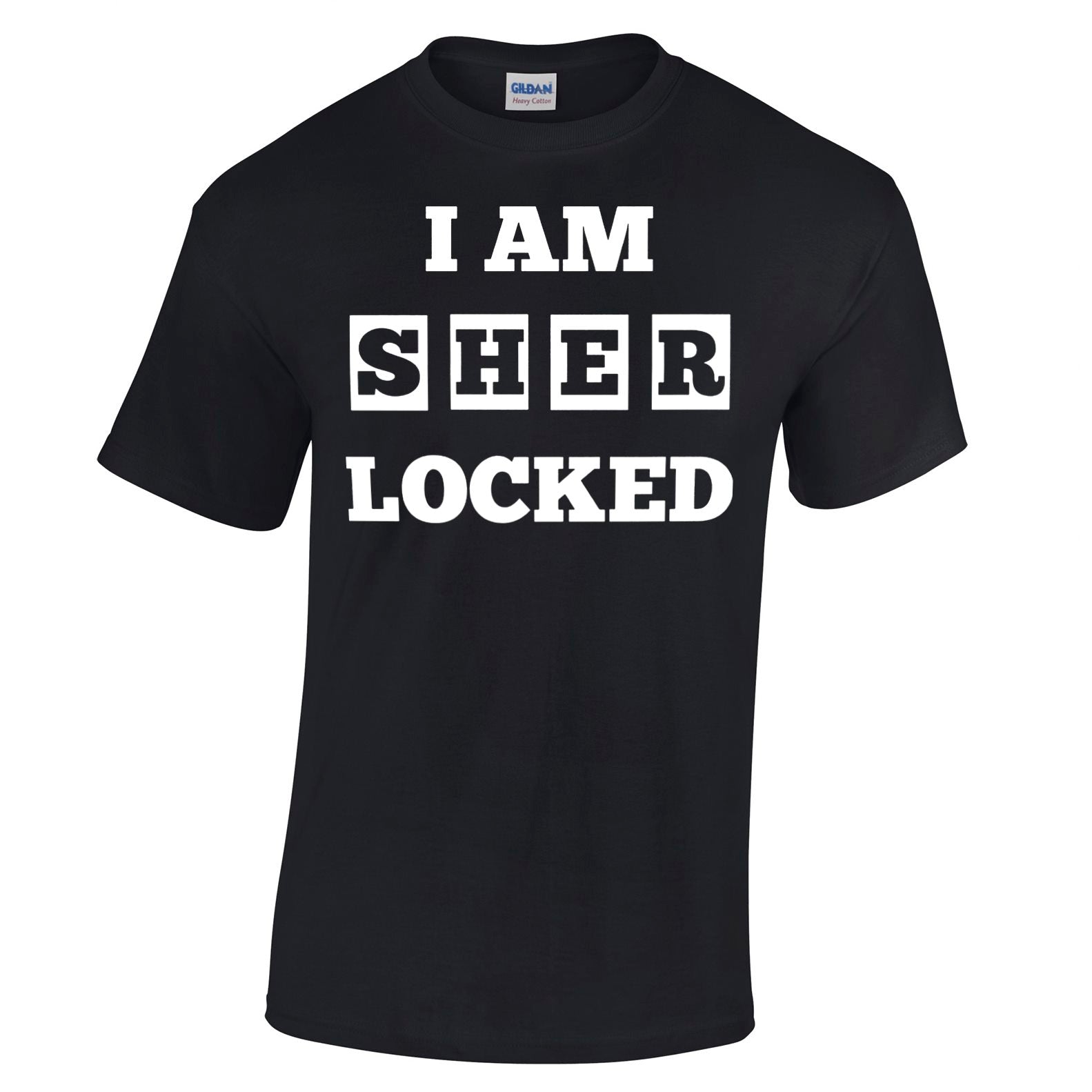 Mens I Am Sher Locked T Shirt Sherlock Holmes Tee