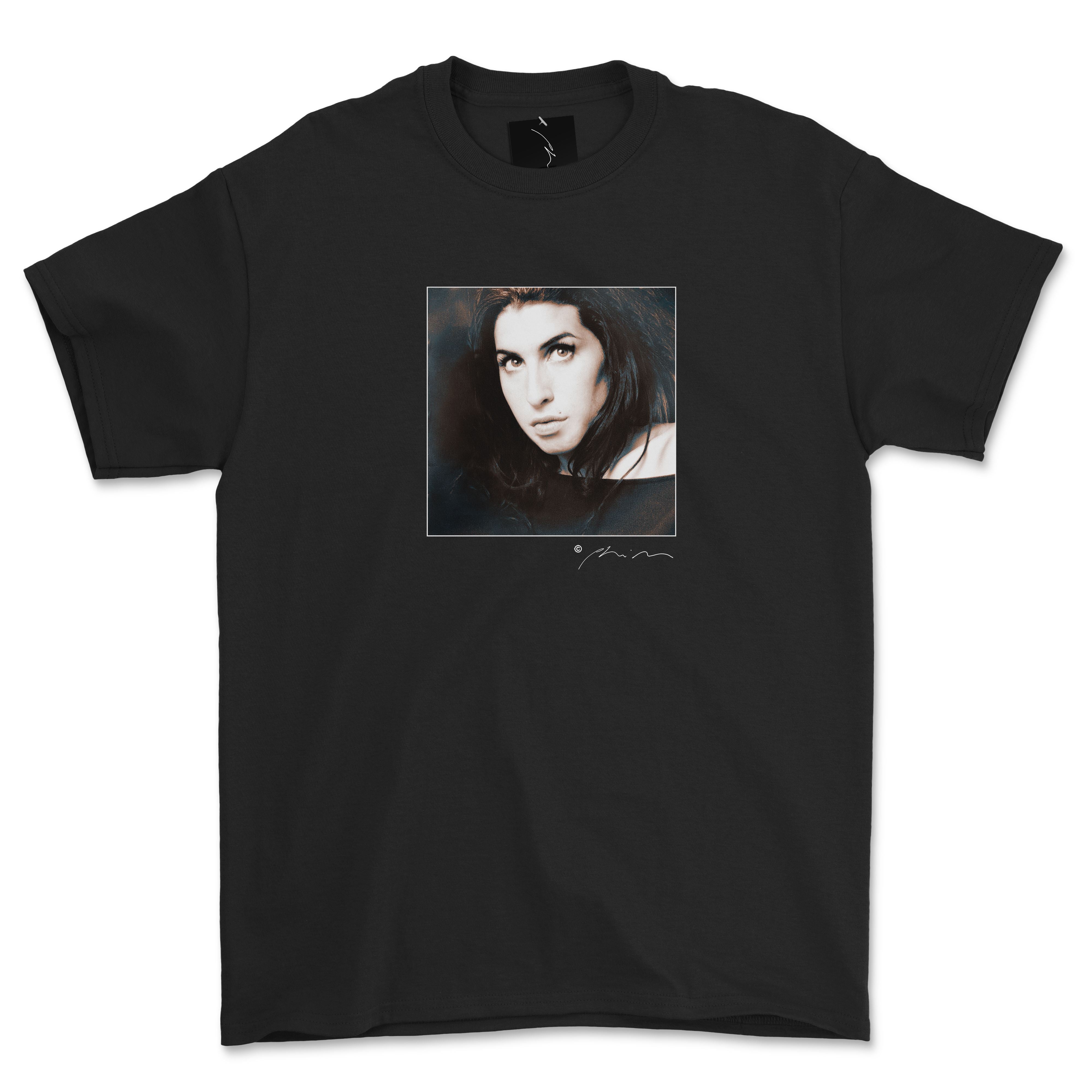 Filtered Portrait of Amy Winehouse Official Phil Nicholls T Shirt