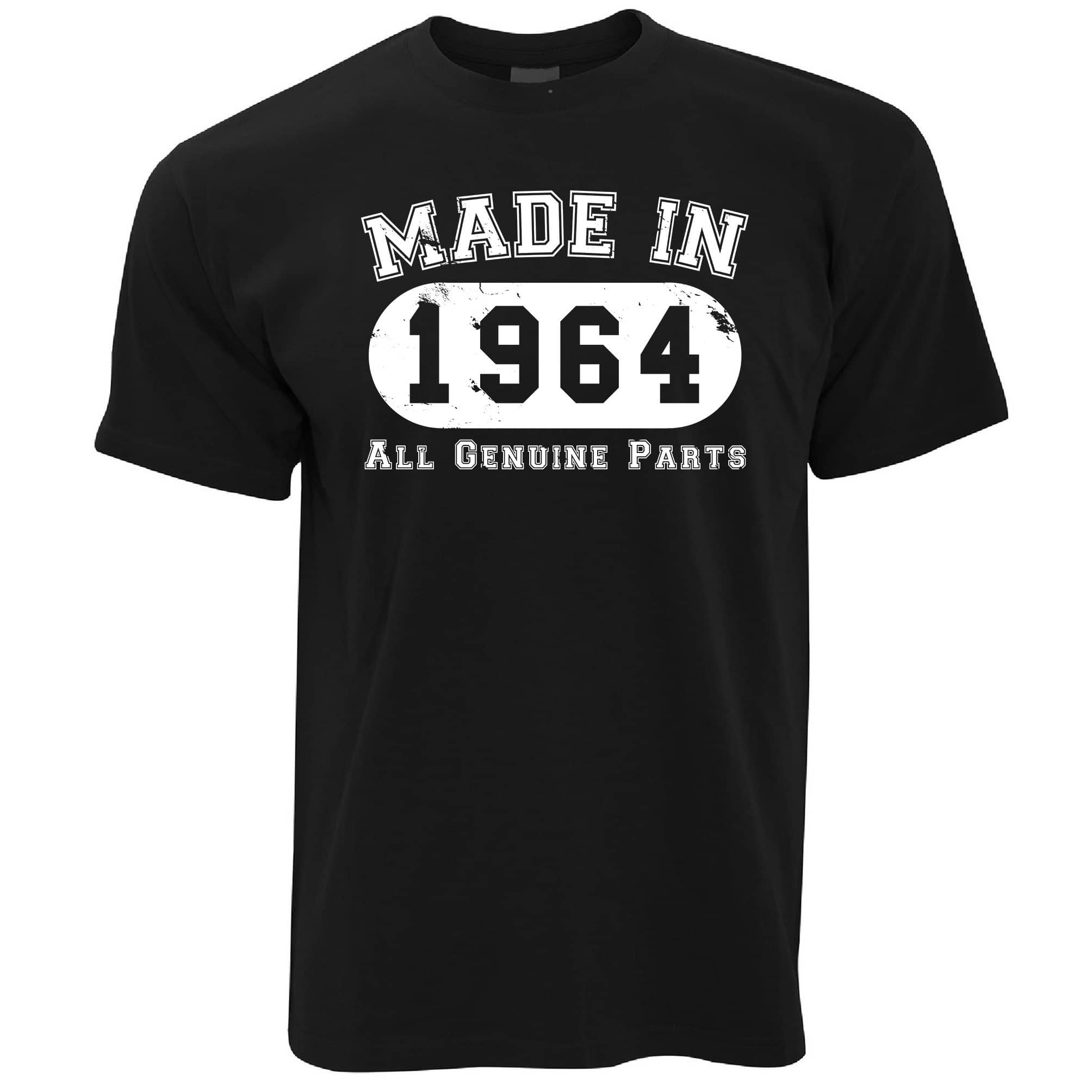 Birthday T Shirt Made in 1964 All Genuine Parts