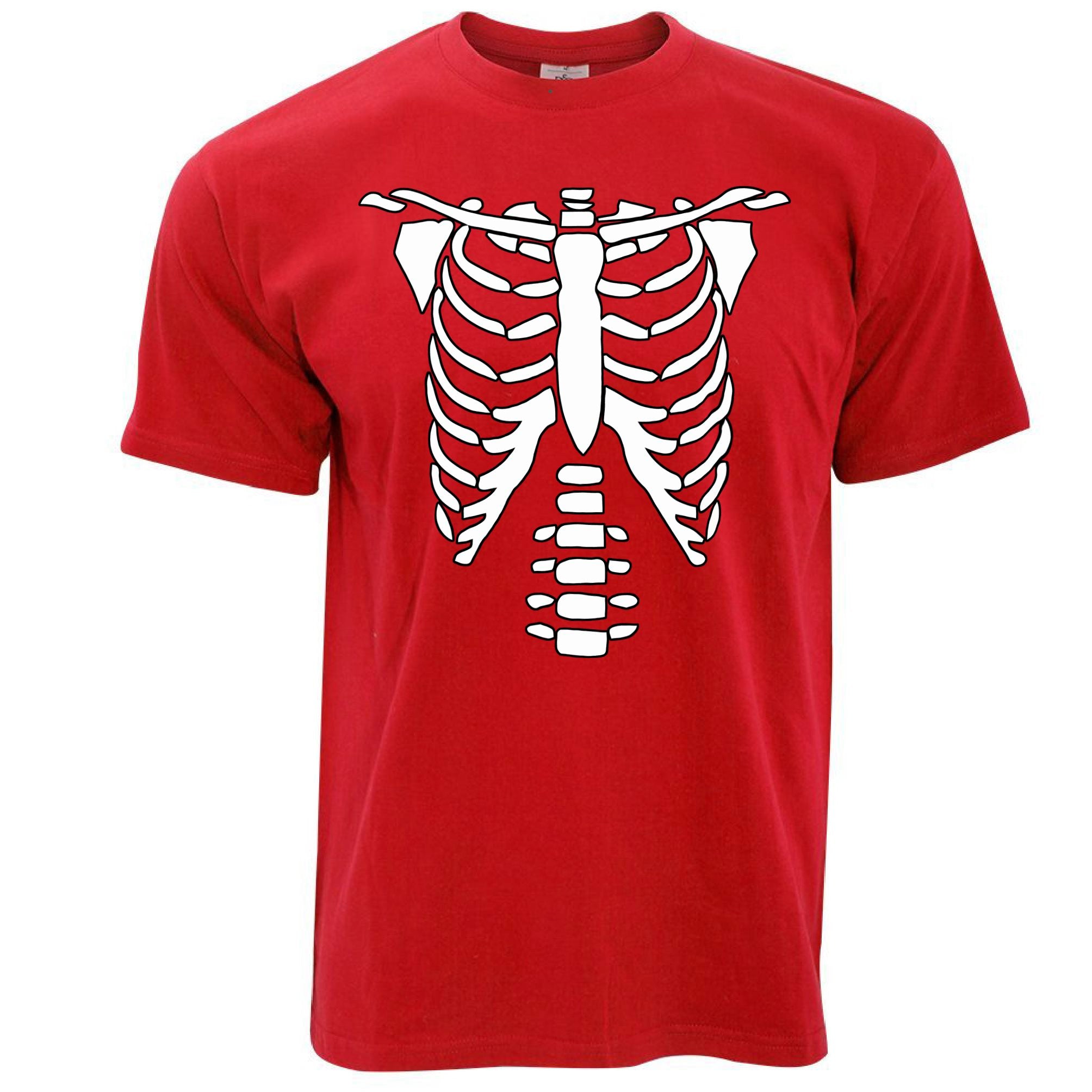 Halloween T Shirt Skeleton Ribcage Chest