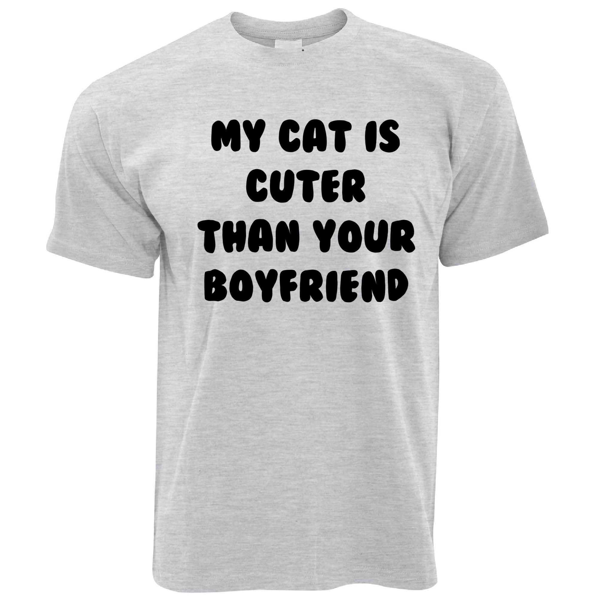 Mens Cats Animals T Shirt Cat Cuter Than Your Boyfriend Tee