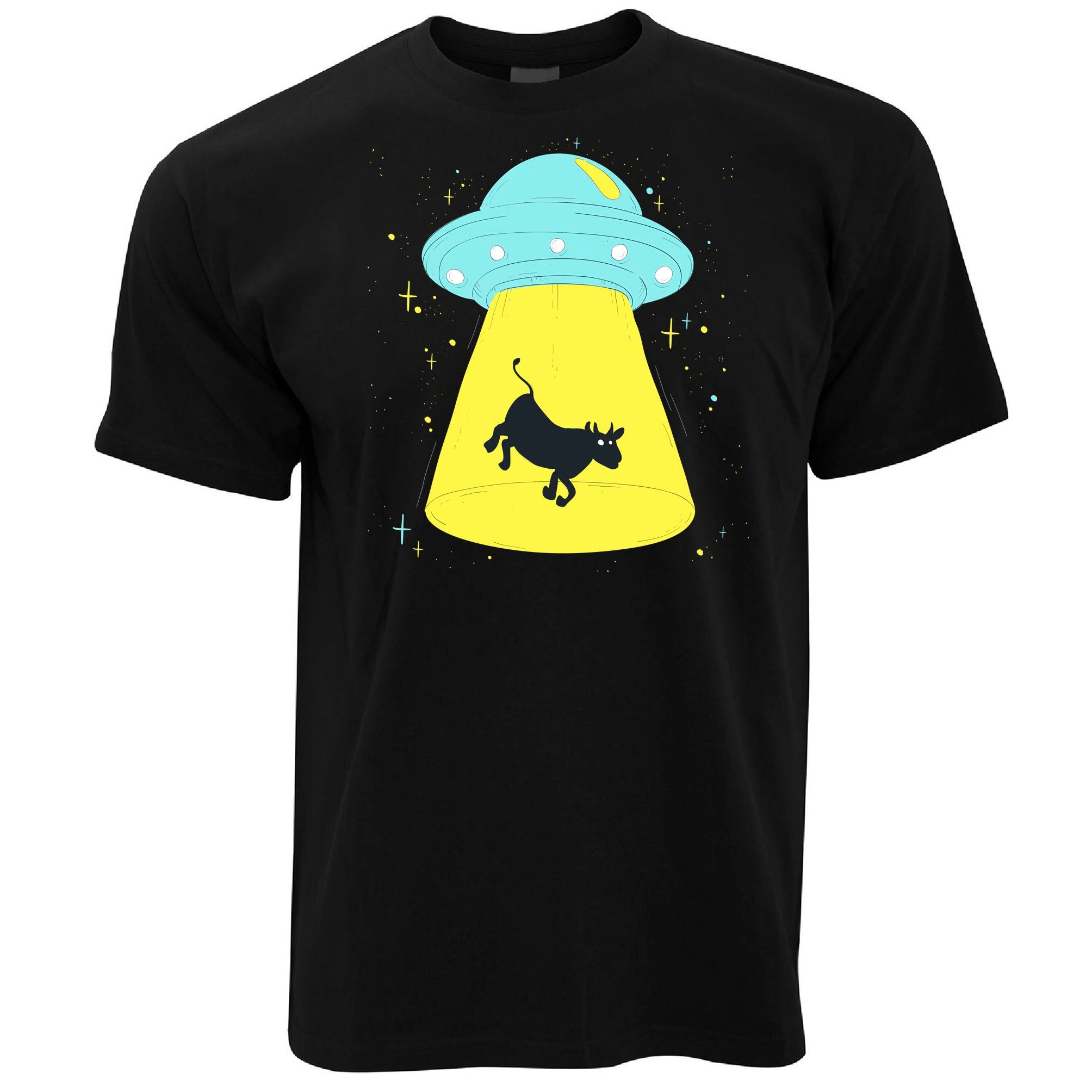 Alien T Shirt Cow Being Abducted