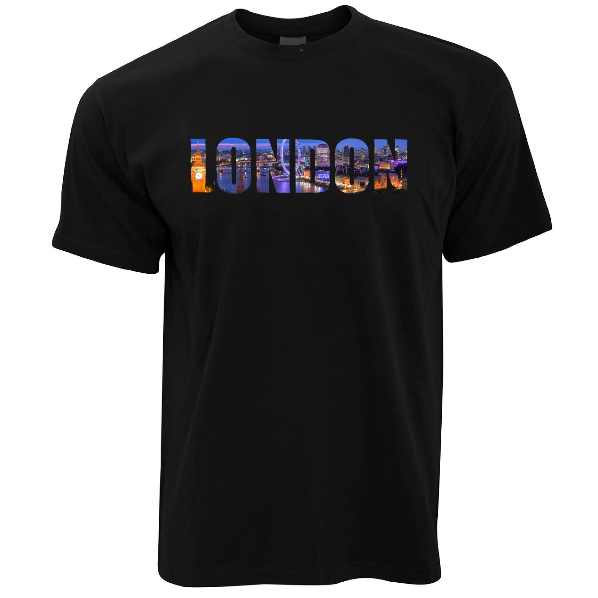 Tourist T Shirt City Of London At Night Text Cutout