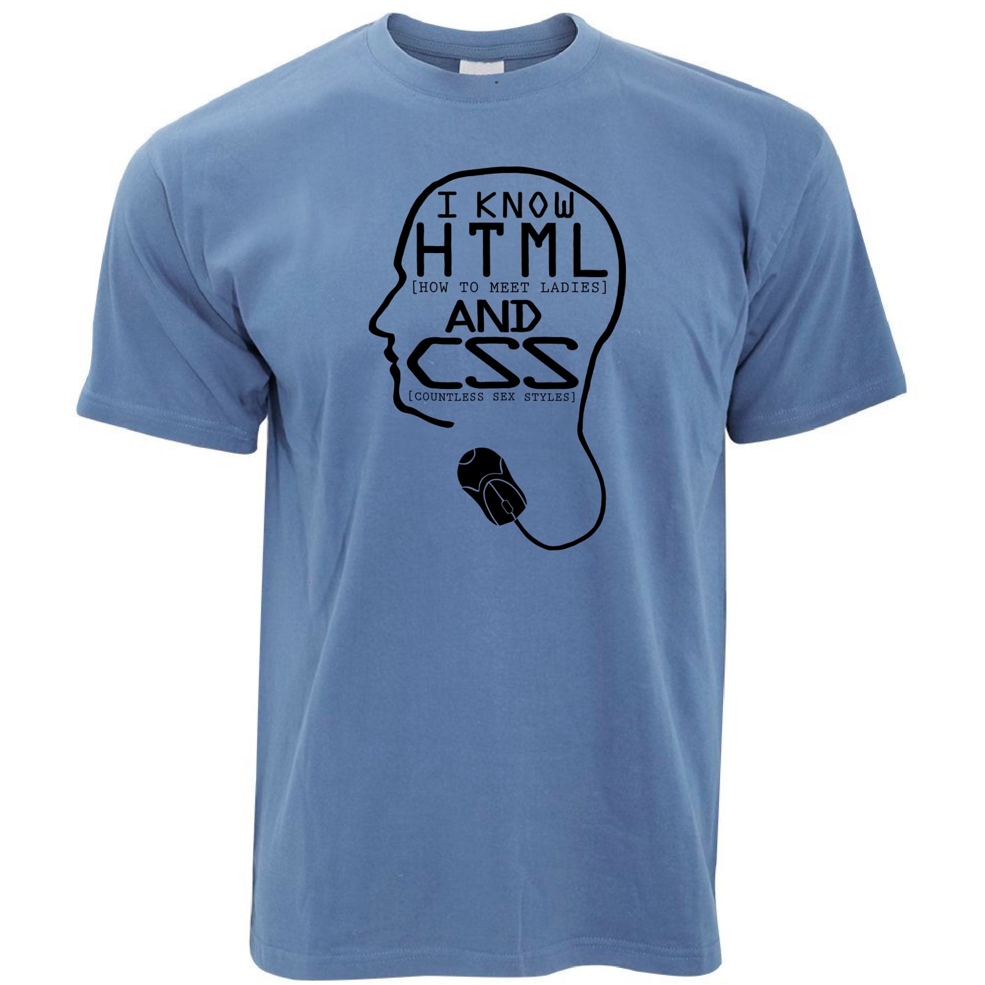 Nerdy T Shirt I Know HTML And CSS Pickup Line