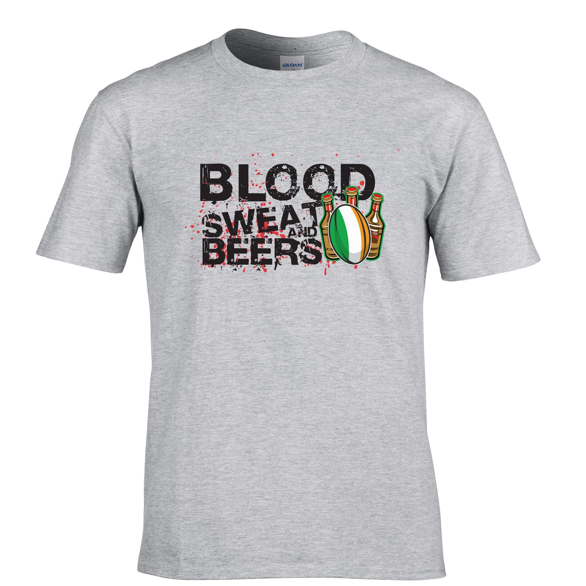 Ireland Rugby Supporter T Shirt Blood, Sweat And Beers