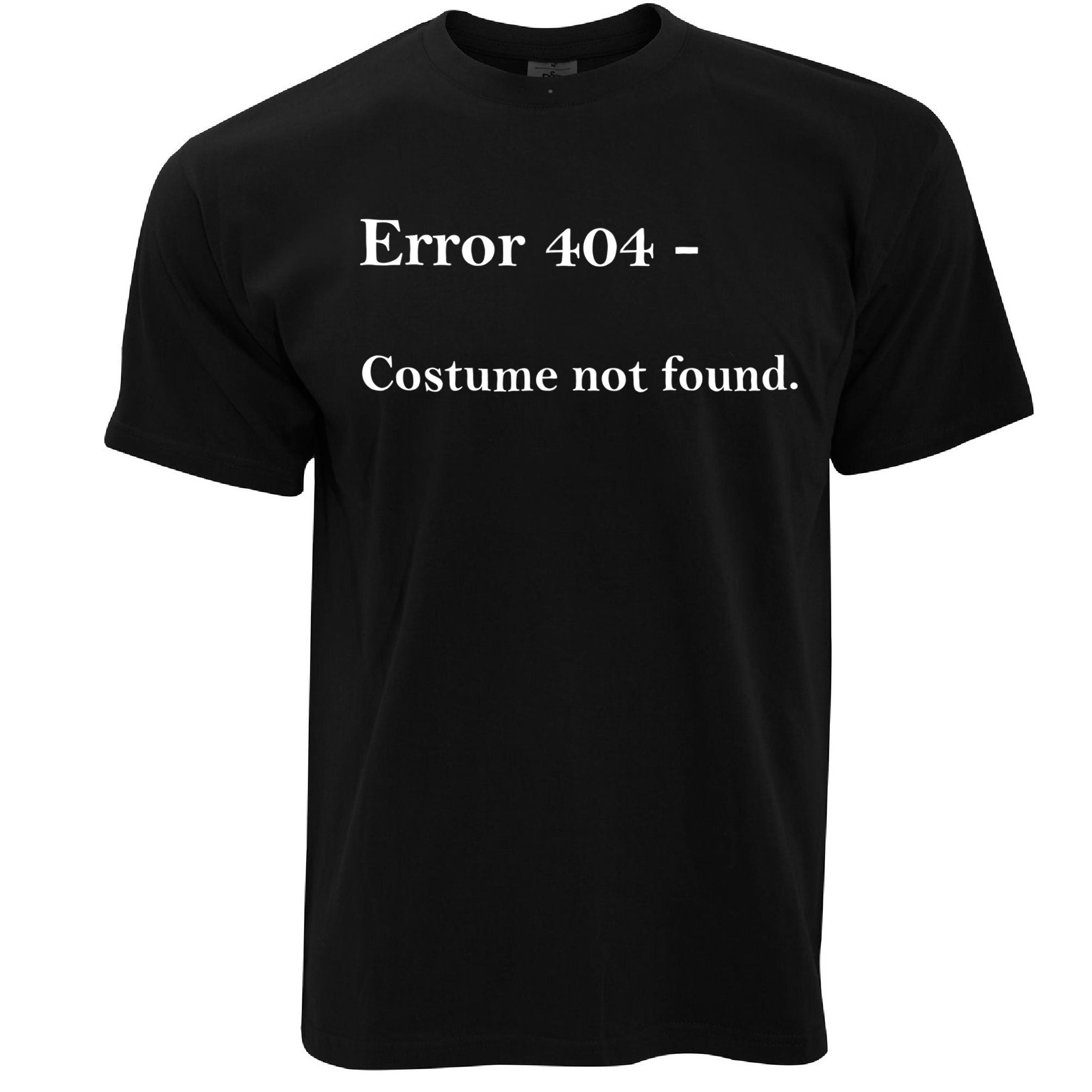 Nerdy Halloween T Shirt Error 404, Costume Not Found