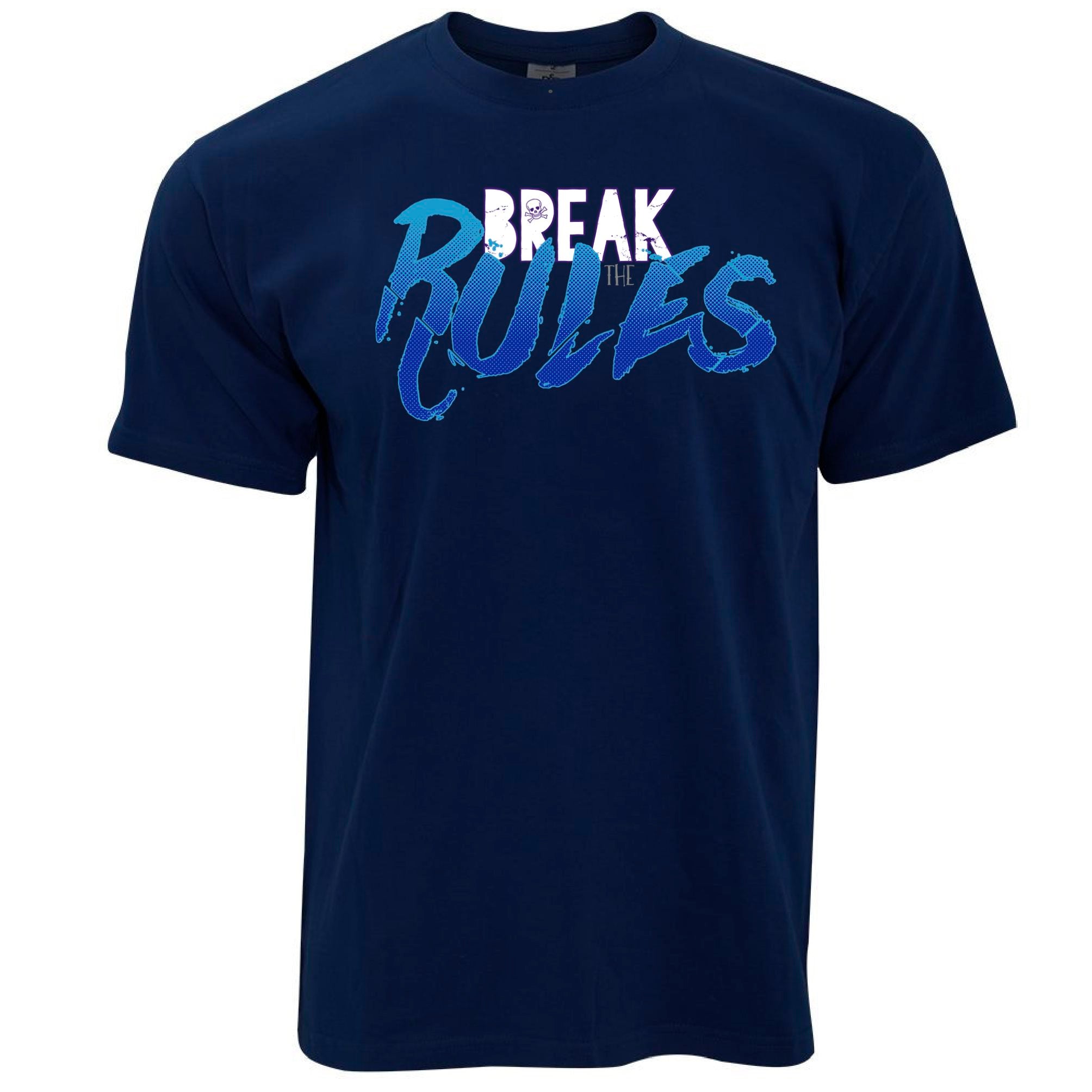 Rebel T Shirt Break The Rules Skull And Crossbones