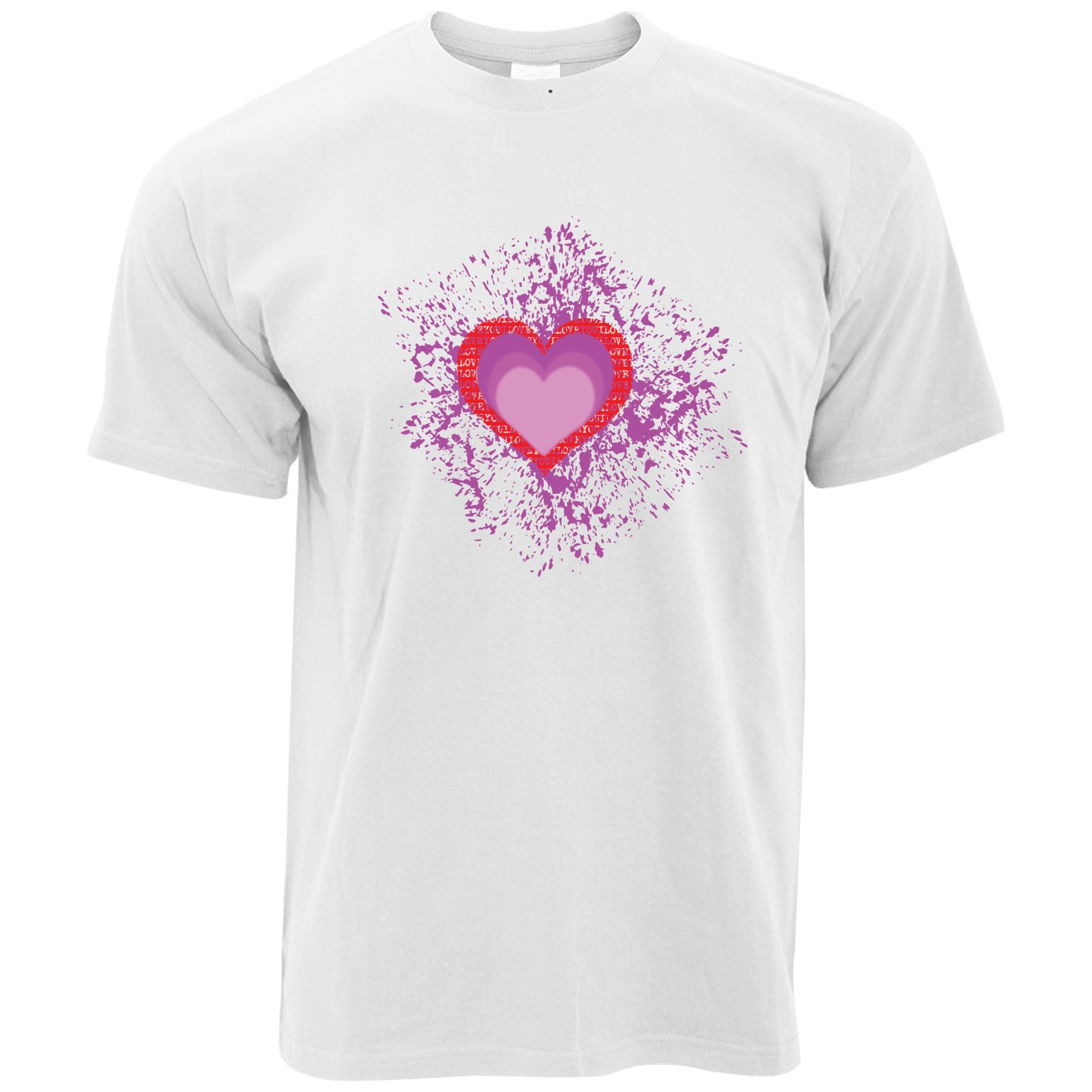 Paint Splatter Heart T Shirt