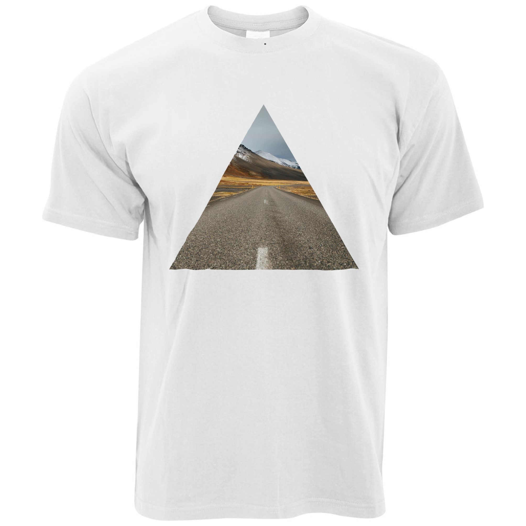 Photographic Art T Shirt Geometric Triangle Road