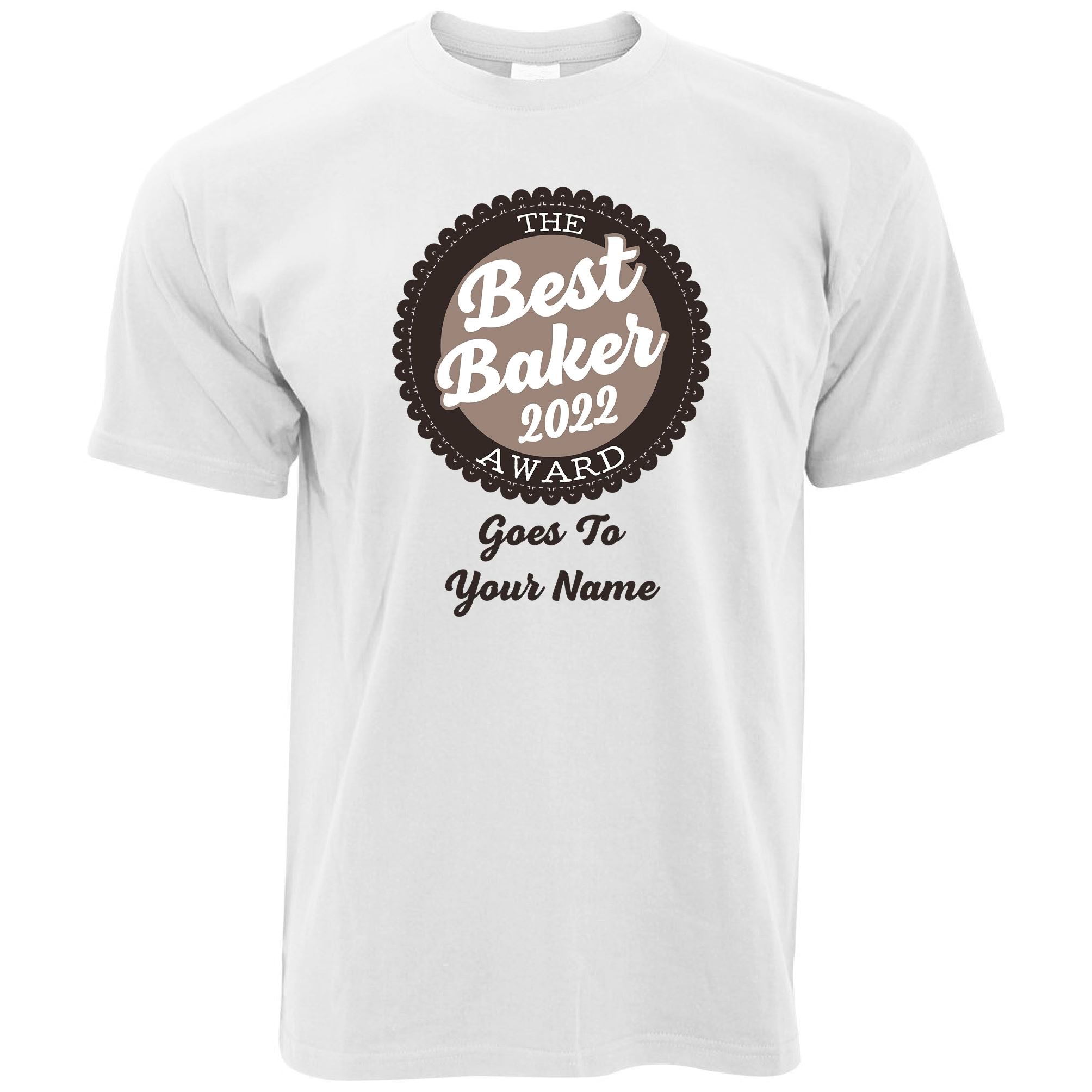 Personalised T Shirt Best Baker 2022 Award