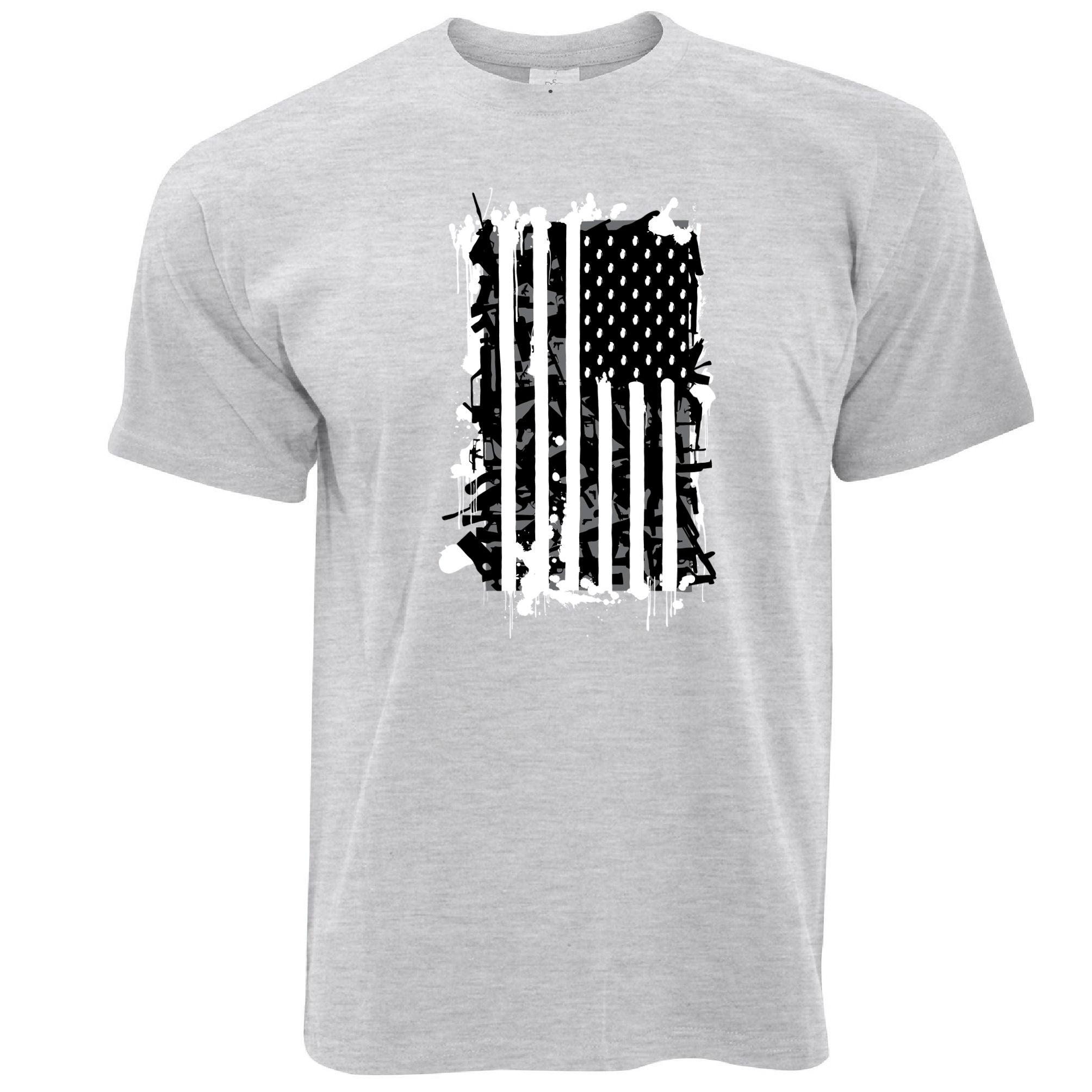 American Flag T Shirt Stylised with Graffiti