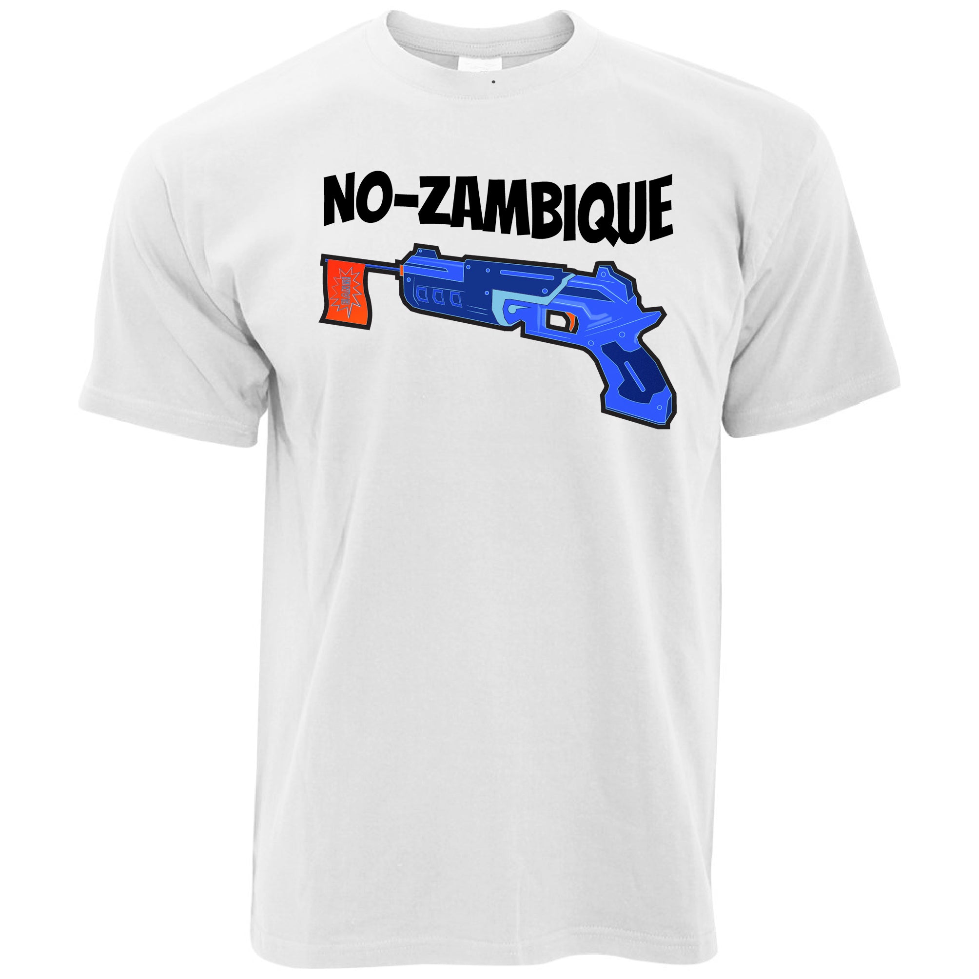 Funny Gaming T Shirt Mozambique Shotgun Joke