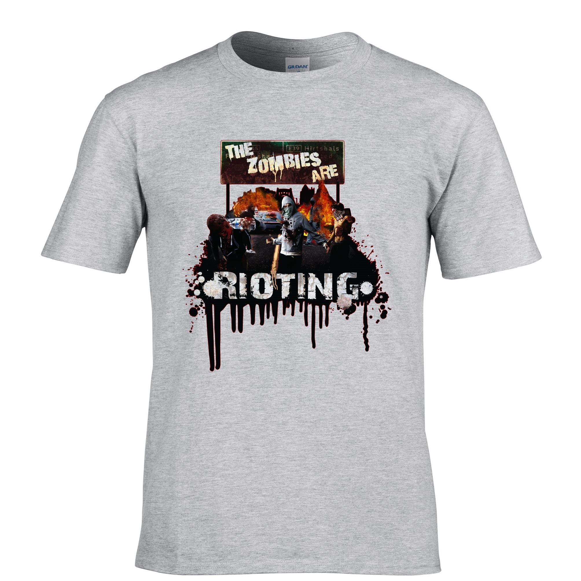 Halloween T Shirt The Zombies Are Rioting Art