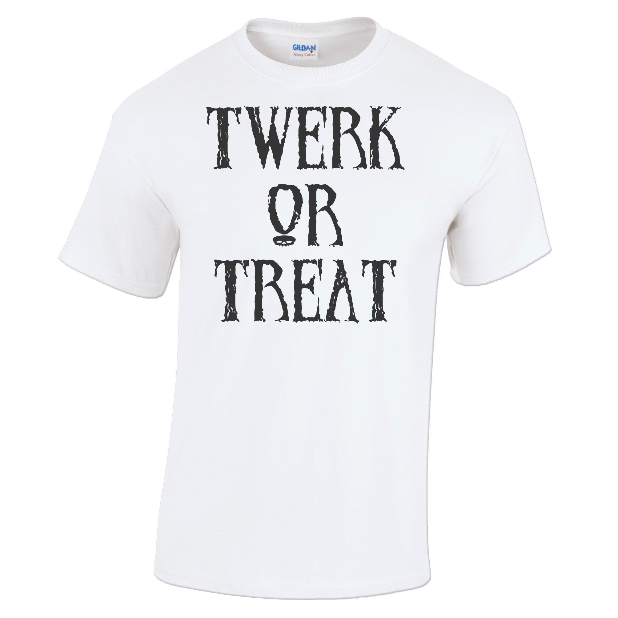 Halloween Novelty T Shirt Twerk Or Treat Adult Slogan