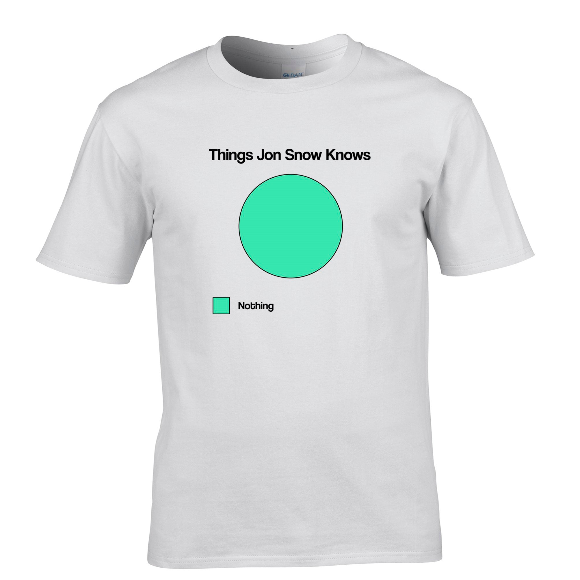 Joke TV Parody T Shirt Things Jon Snow Knows: Nothing