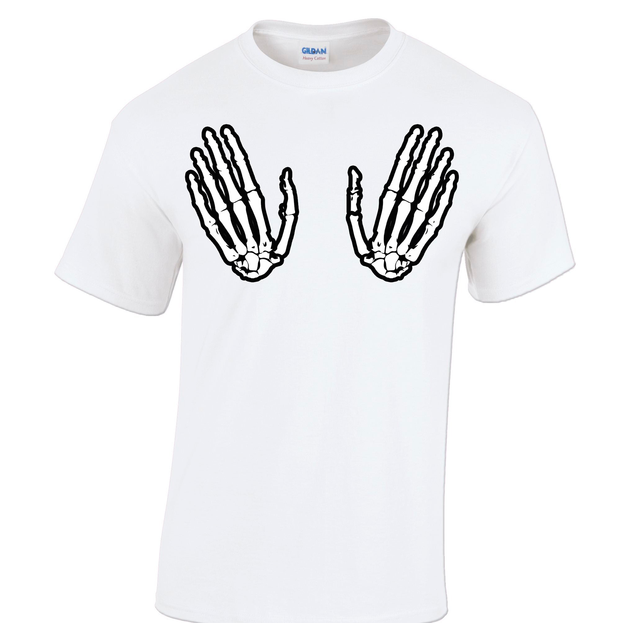 Halloween T Shirt Skeleteon Hands Reaching