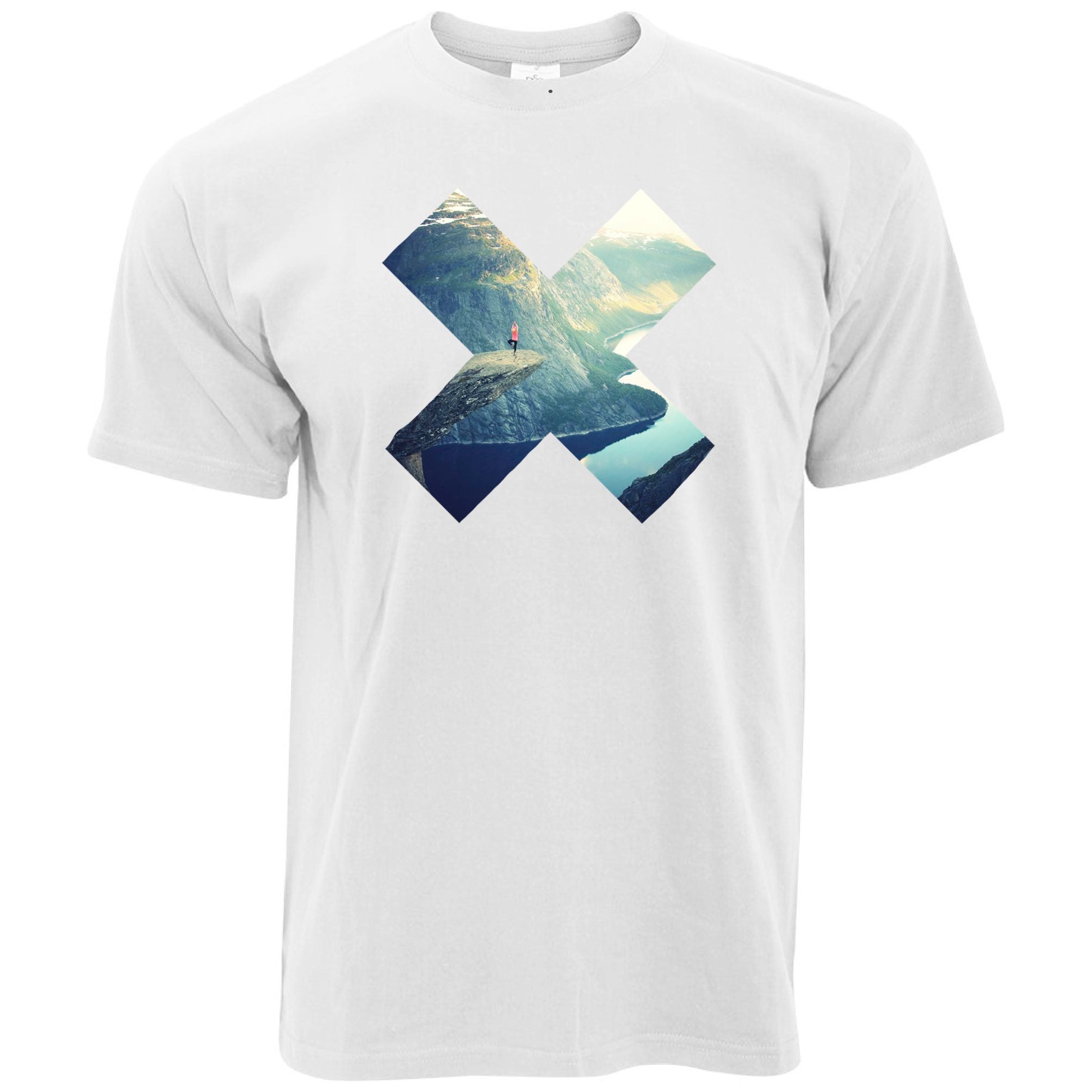 Cool Geometric Cross Yoga T Shirt Photographic Art