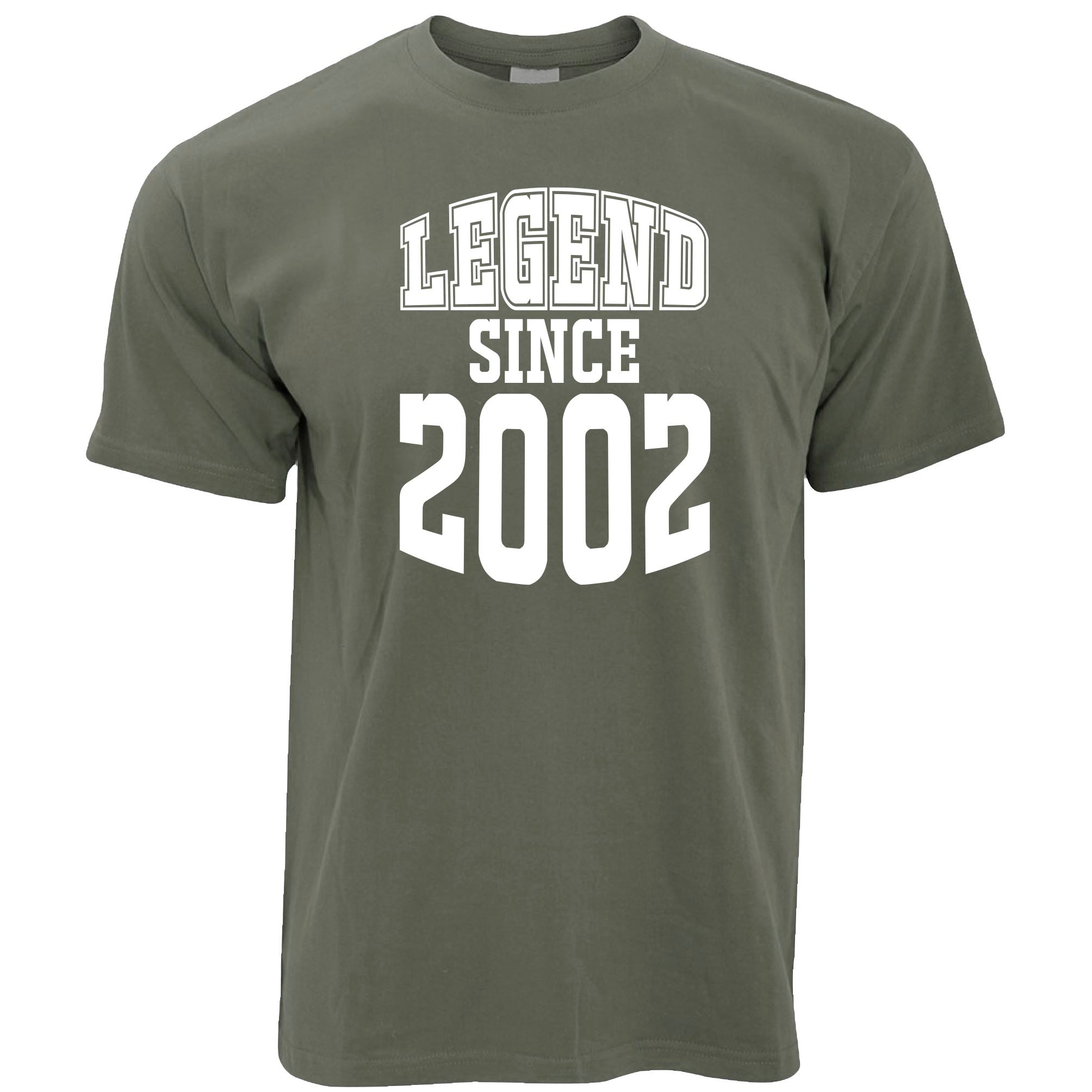 21st Birthday T Shirt Legend Since 2002