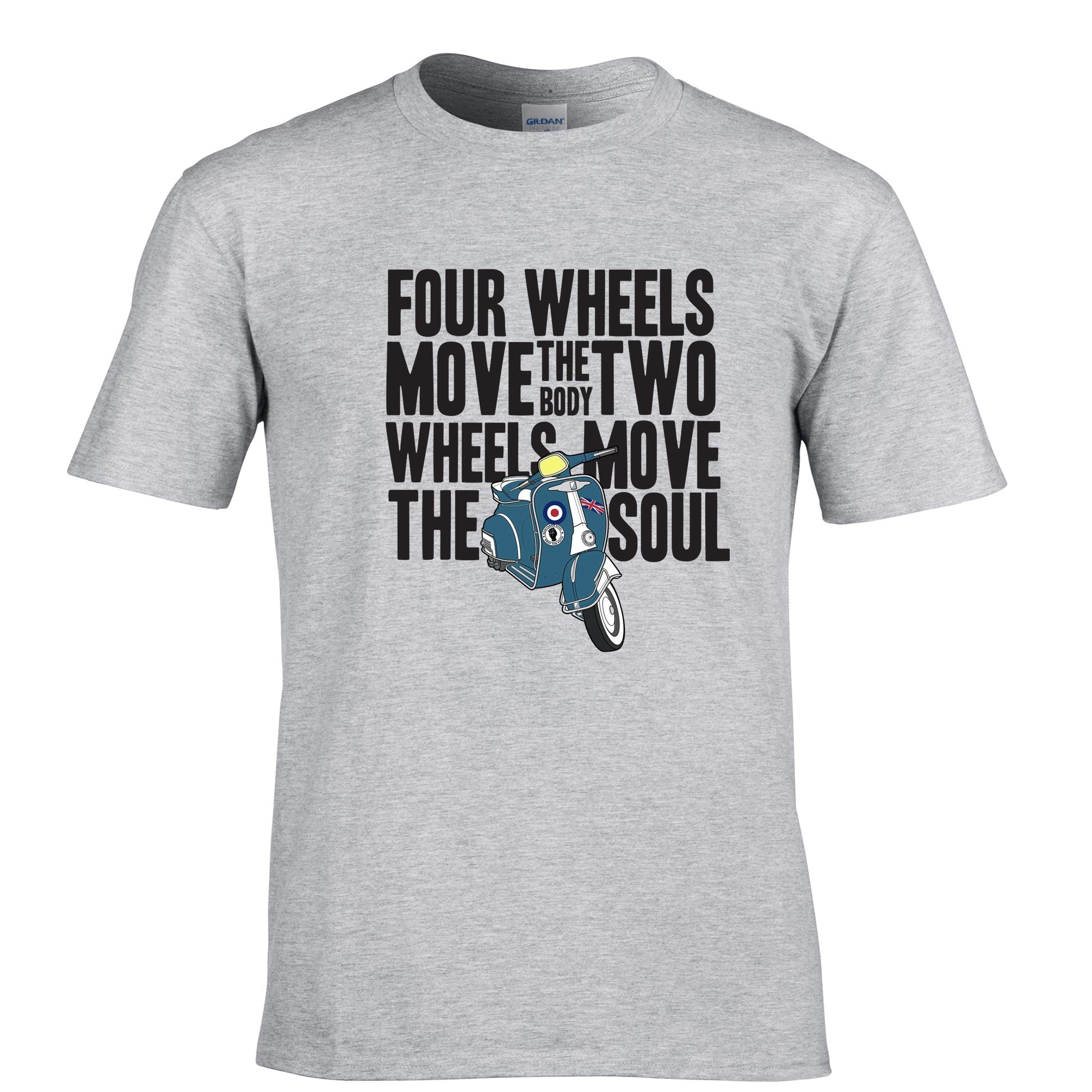 %Biking% T Shirt Two Wheels Move The Soul Biker Slogan