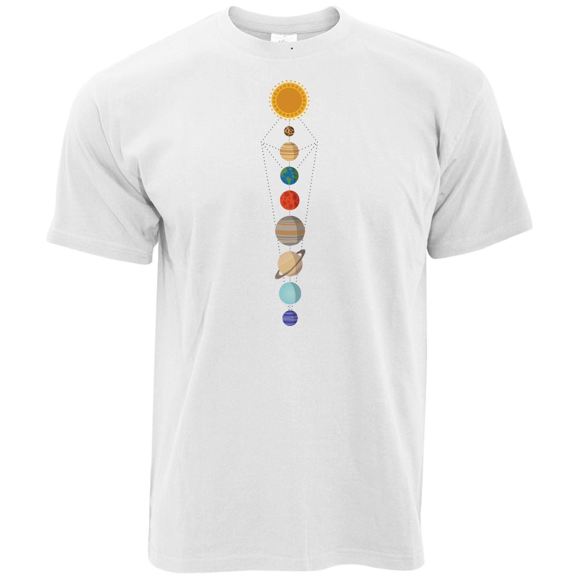 Geometric Solar System Space Art T Shirt