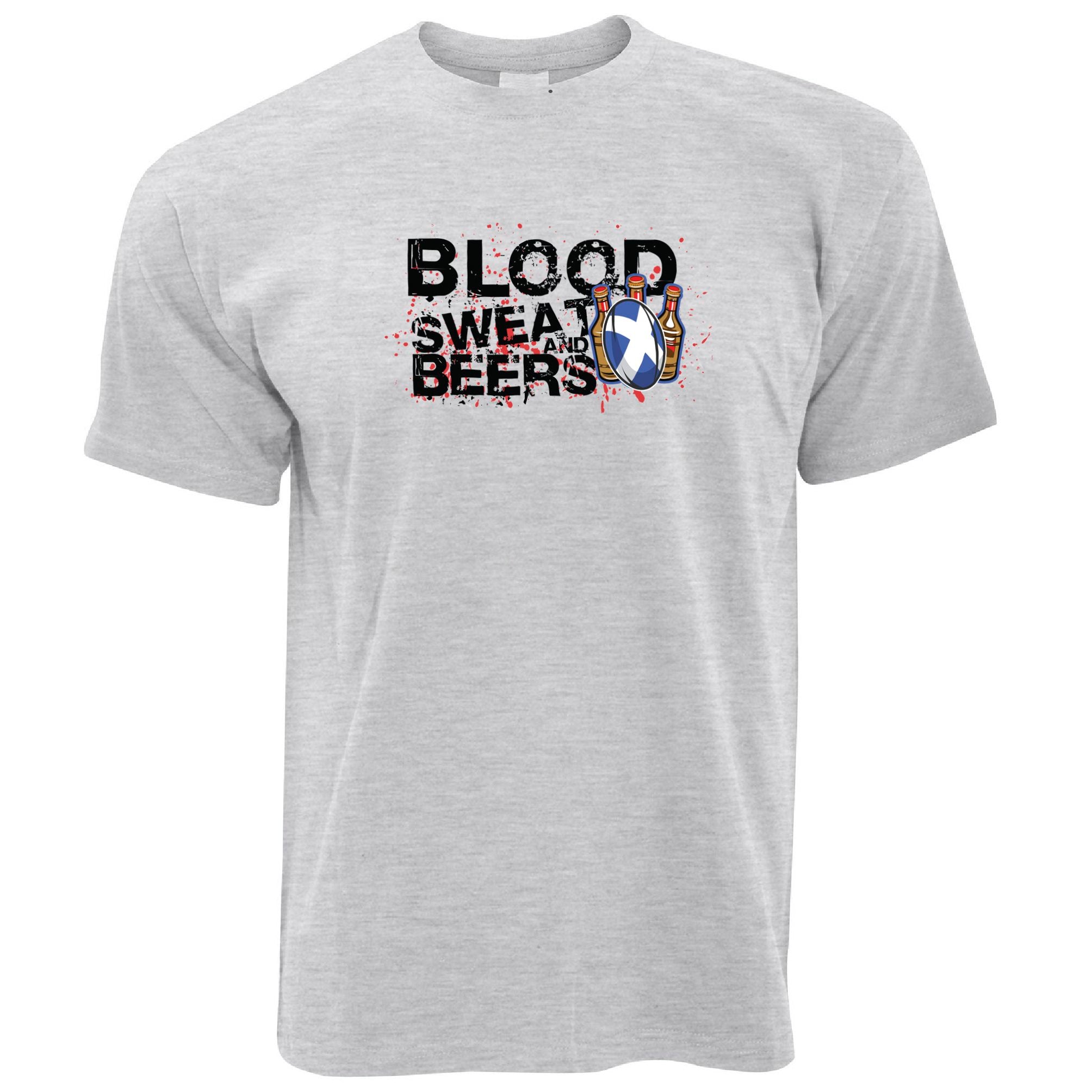 Scotland Rugby Supporter T Shirt Blood, Sweat And Beer