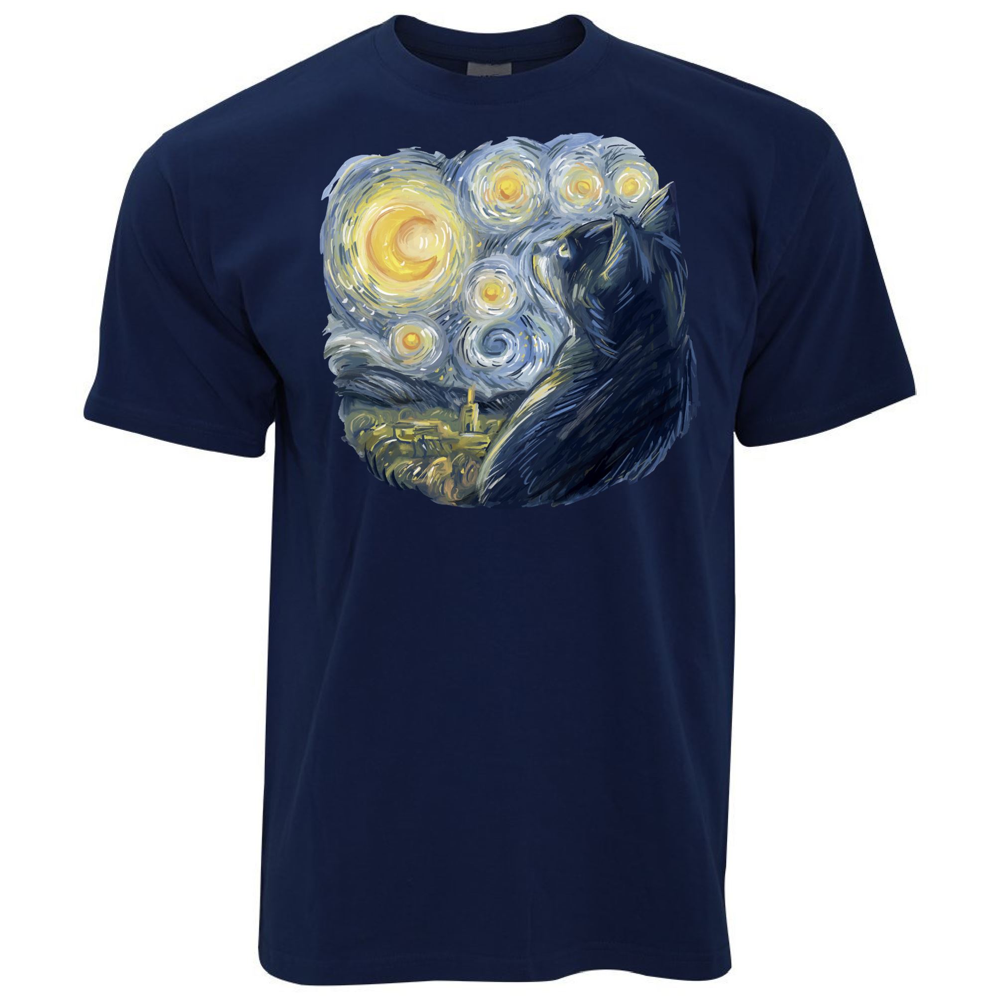 Van Gogh Cat T Shirt