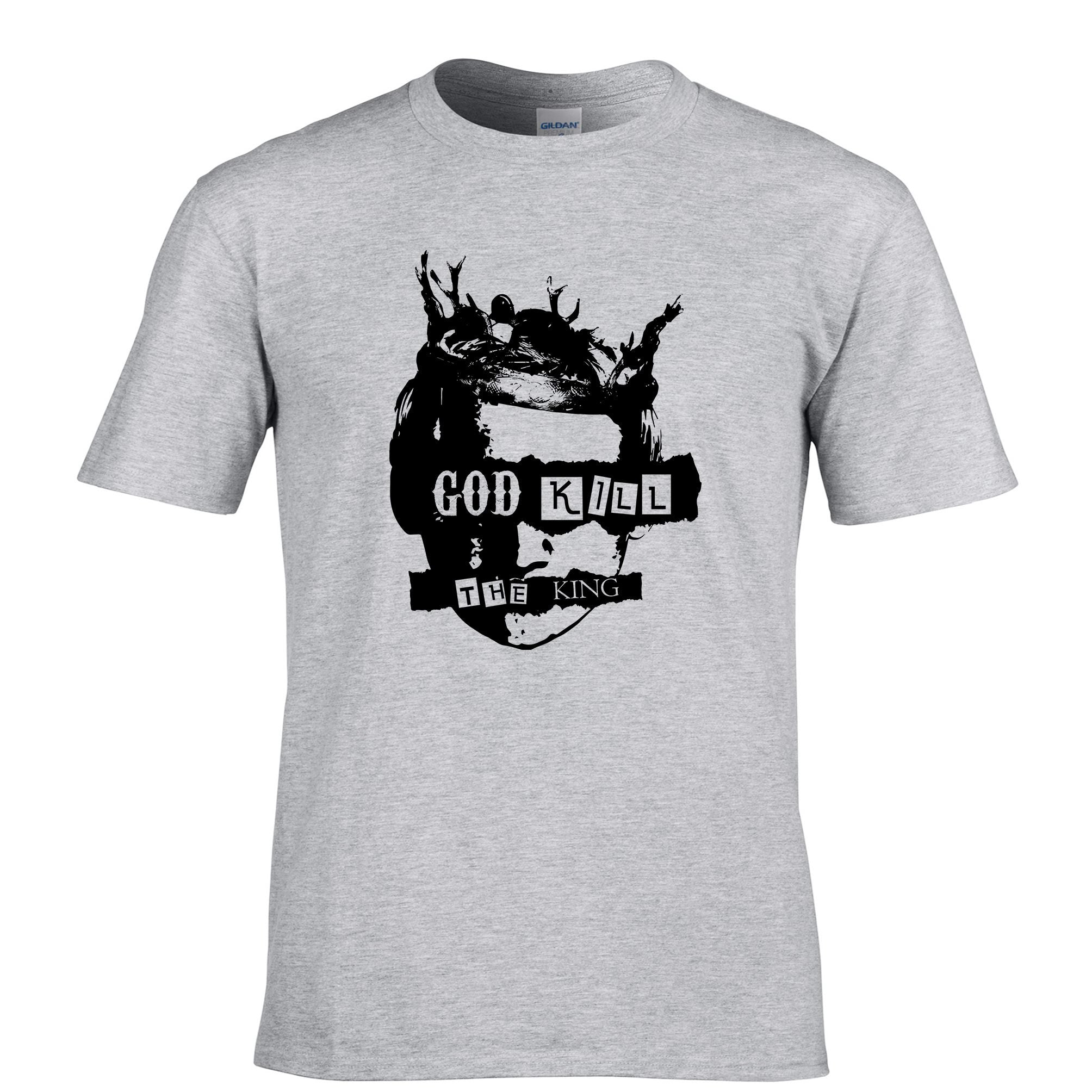 Parody T Shirt God Kill The King Slogan Monarchy