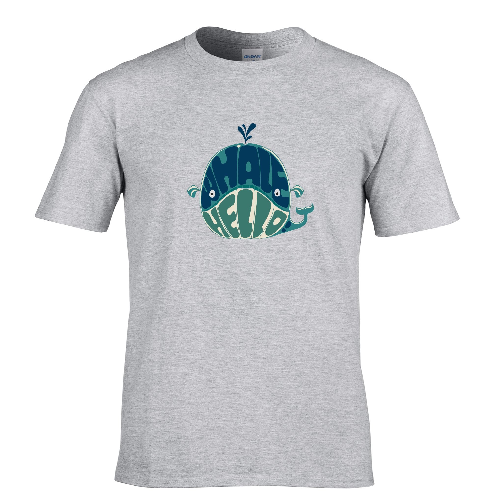 Novelty T Shirt Whale Hello Sea Life Pun