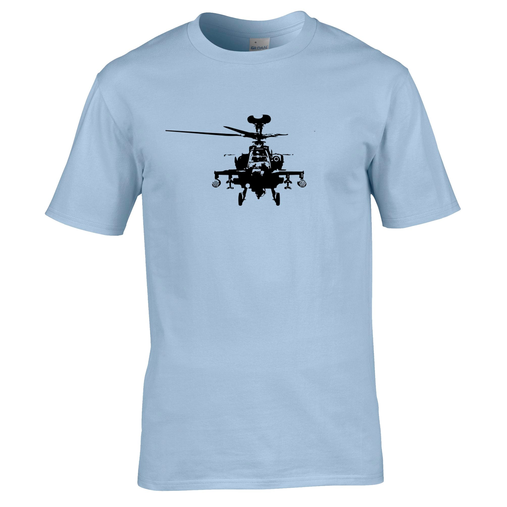 Military T Shirt Apache Attack Helicopter AH64