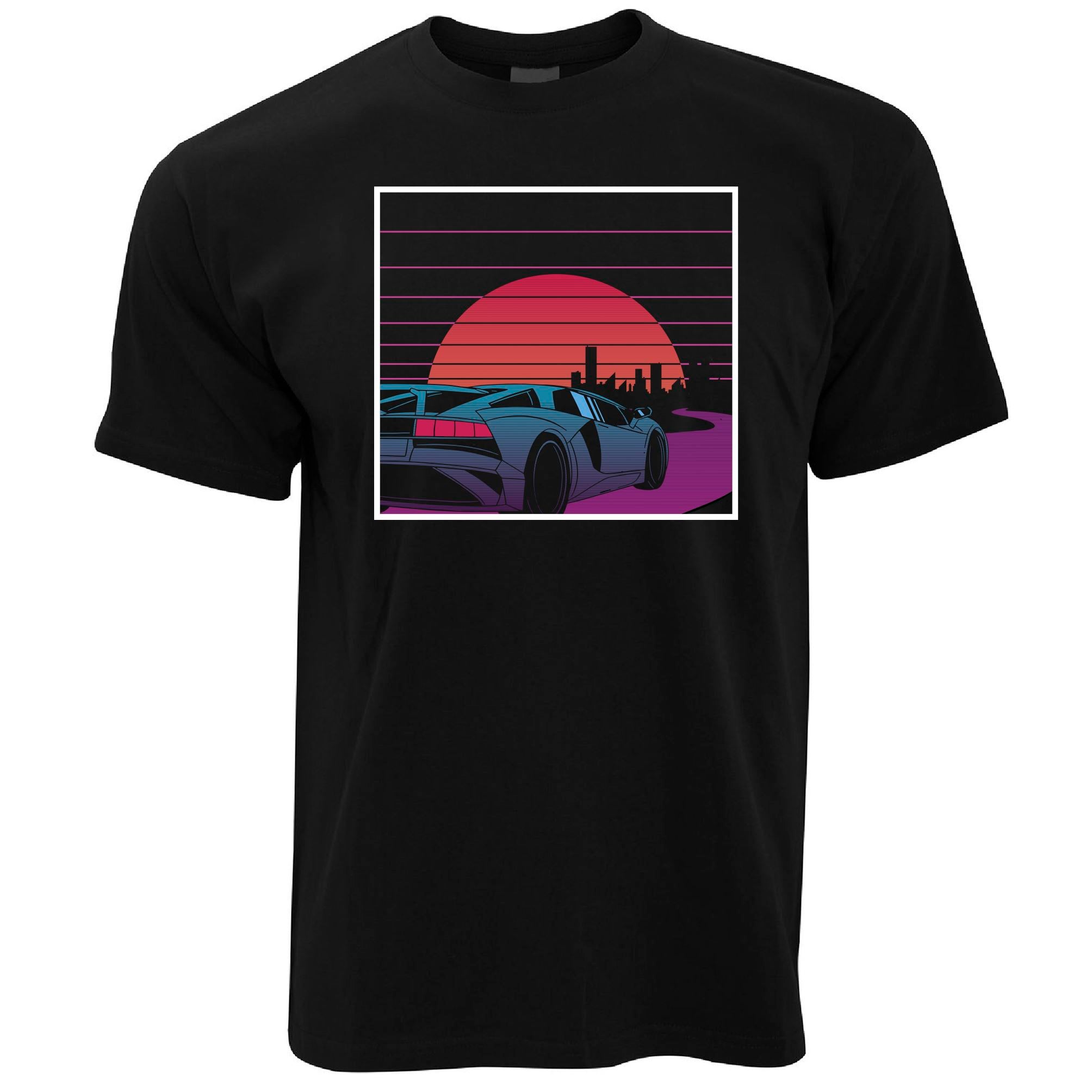 Neon Sports Car T Shirt