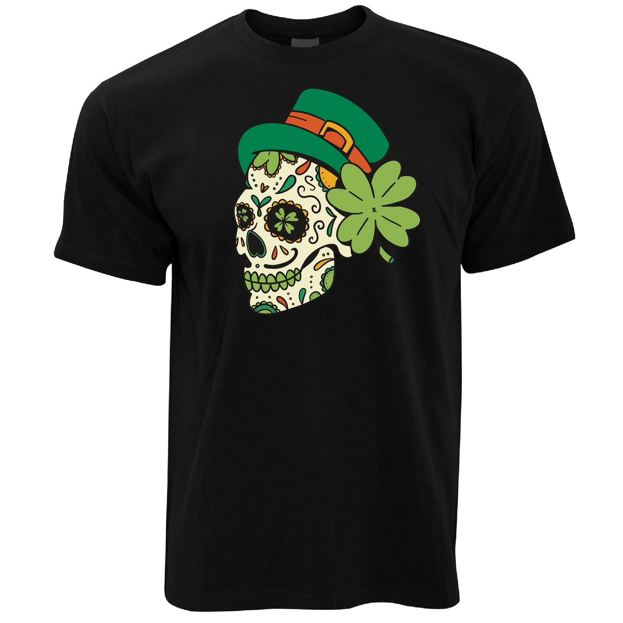 St. Patricks Day T Shirt Irish Sugar Skull